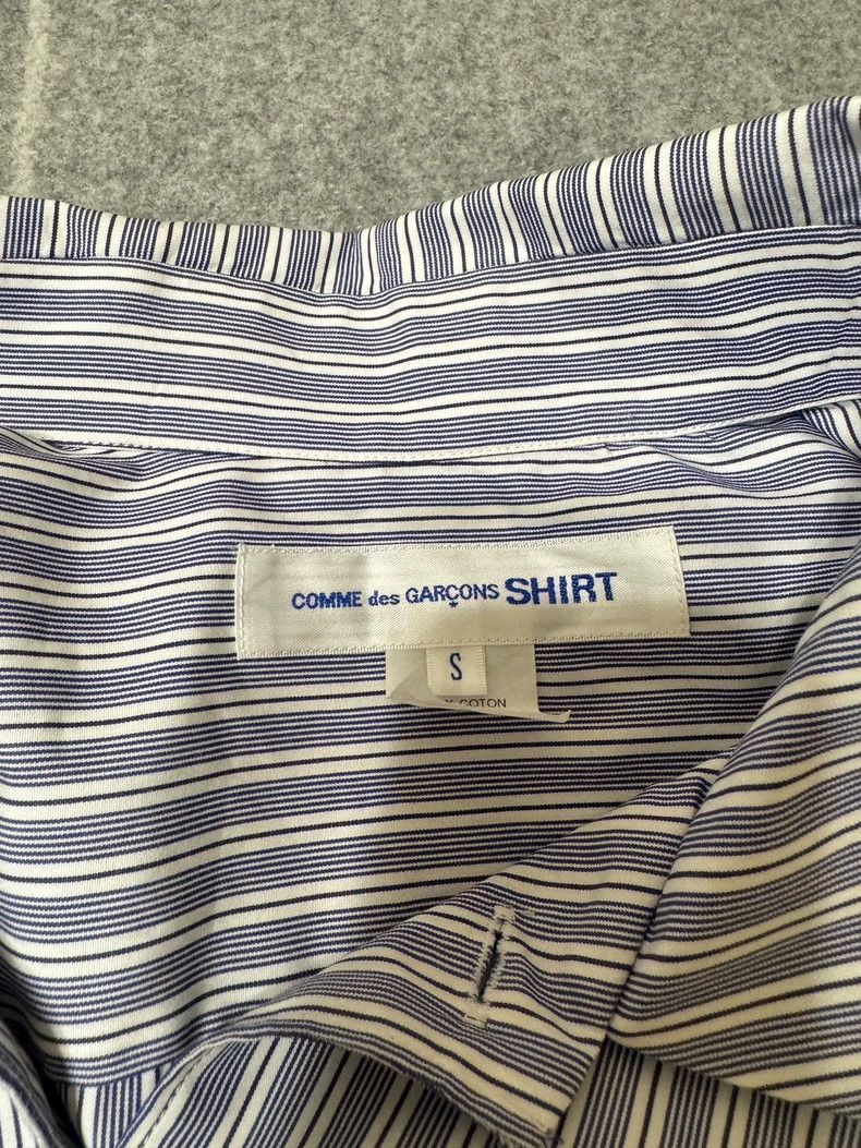 Comme des Garcons Comme Des Garcons Blue and white striped shirt Size S / US 4 / IT 40 - 3 Thumbnail