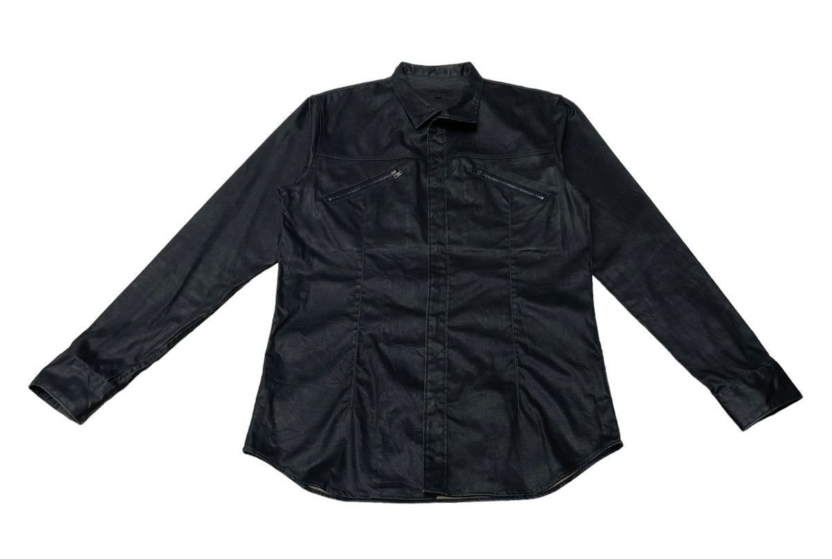 image of Comme Ca Ism x Vintage Comme Ca Du Mode Denim Shirt 1990S in Black (Size Medium)