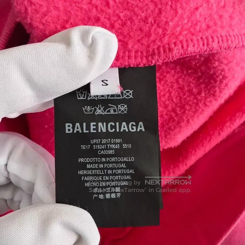 Balenciaga Balenciaga Pink Chest Logo Hooded Sweatshirt Size US L / EU 52-54 / 3 - 4 Thumbnail