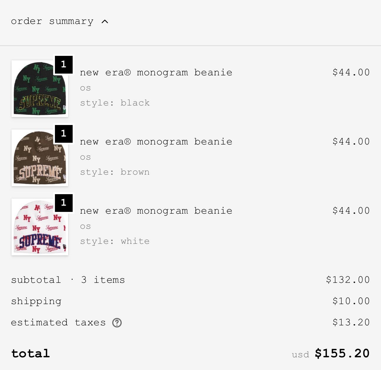 Supreme Supreme new era monogram beanie white NEW PRESALE Size ONE SIZE - 3 Thumbnail