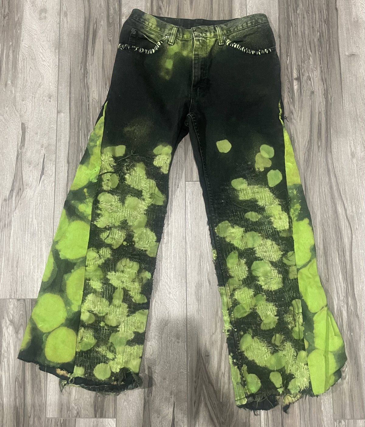 Handmade Green and Black Hand Made Denim Size US 32 / EU 48 - 1 Thumbnail