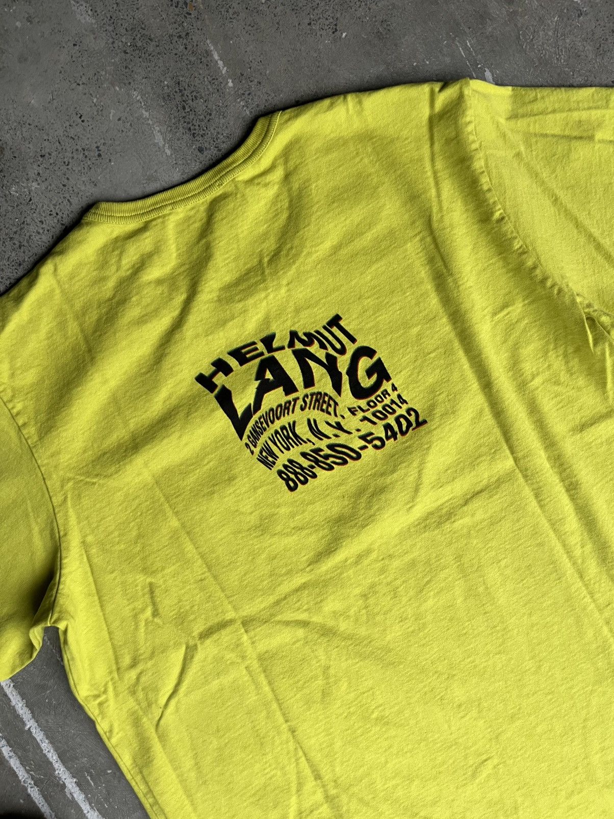 Helmut Lang Helmut Lang 'Mutual Funds' Sheer Nude/Yellow T-Shirt