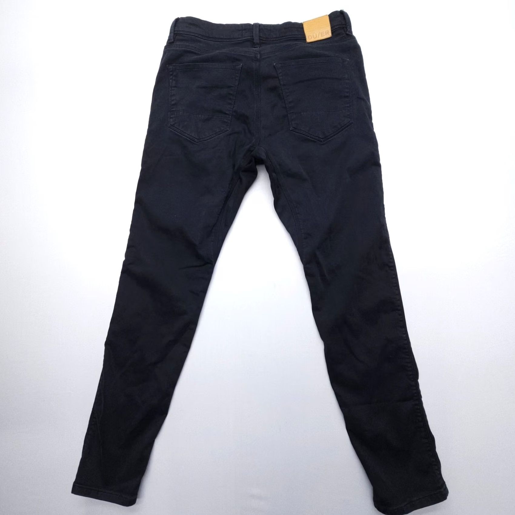 Denime DU/ER N2X Slim Fit Jeans Mens Black Stretch Performance Denim Comfort 33 x 32 Size US 33 - 2 Thumbnail