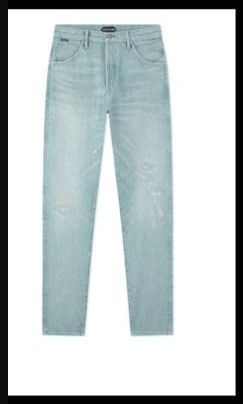 image of Tom Ford O1Loc1C0524 Dps001 Slim Fit Denim In Light Blue, Men's (Size 32)