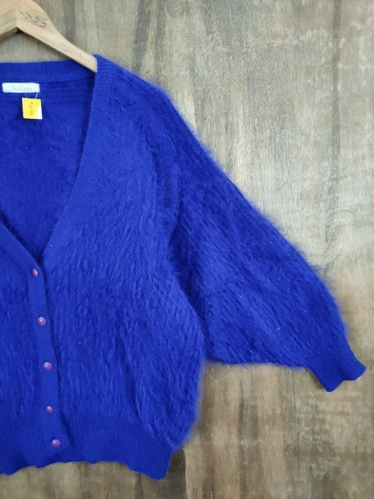 Vintage Sunlose cardigan mohair fur shag shaggy knitwear #46-992DLAL Size L / US 10 / IT 46 - 6 Thumbnail