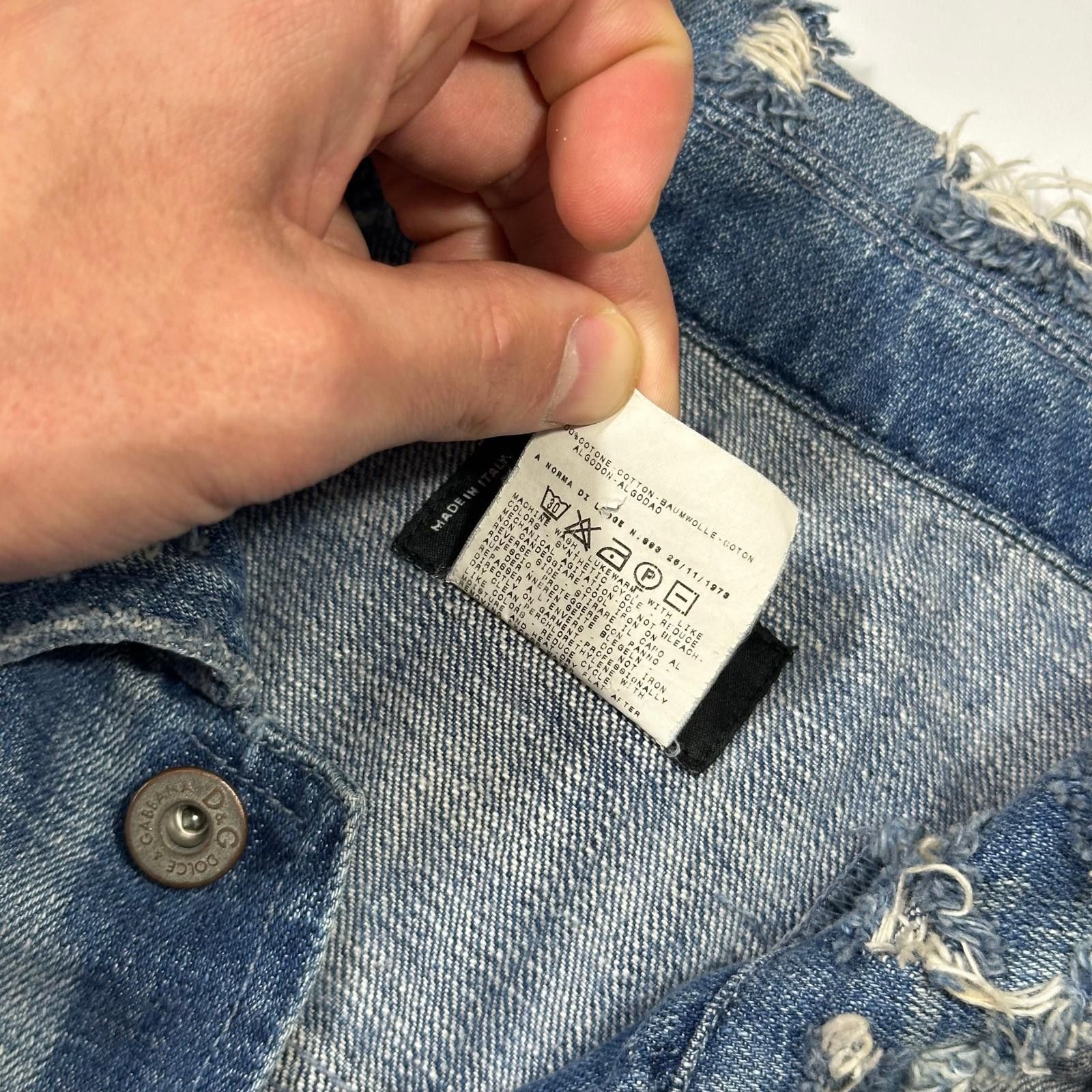 D.Gnak By Kang.D D&G AW04 Distressed Reconstructed Denim Boxy Jacket - L (M) Size US M / EU 48-50 / 2 - 8 Thumbnail