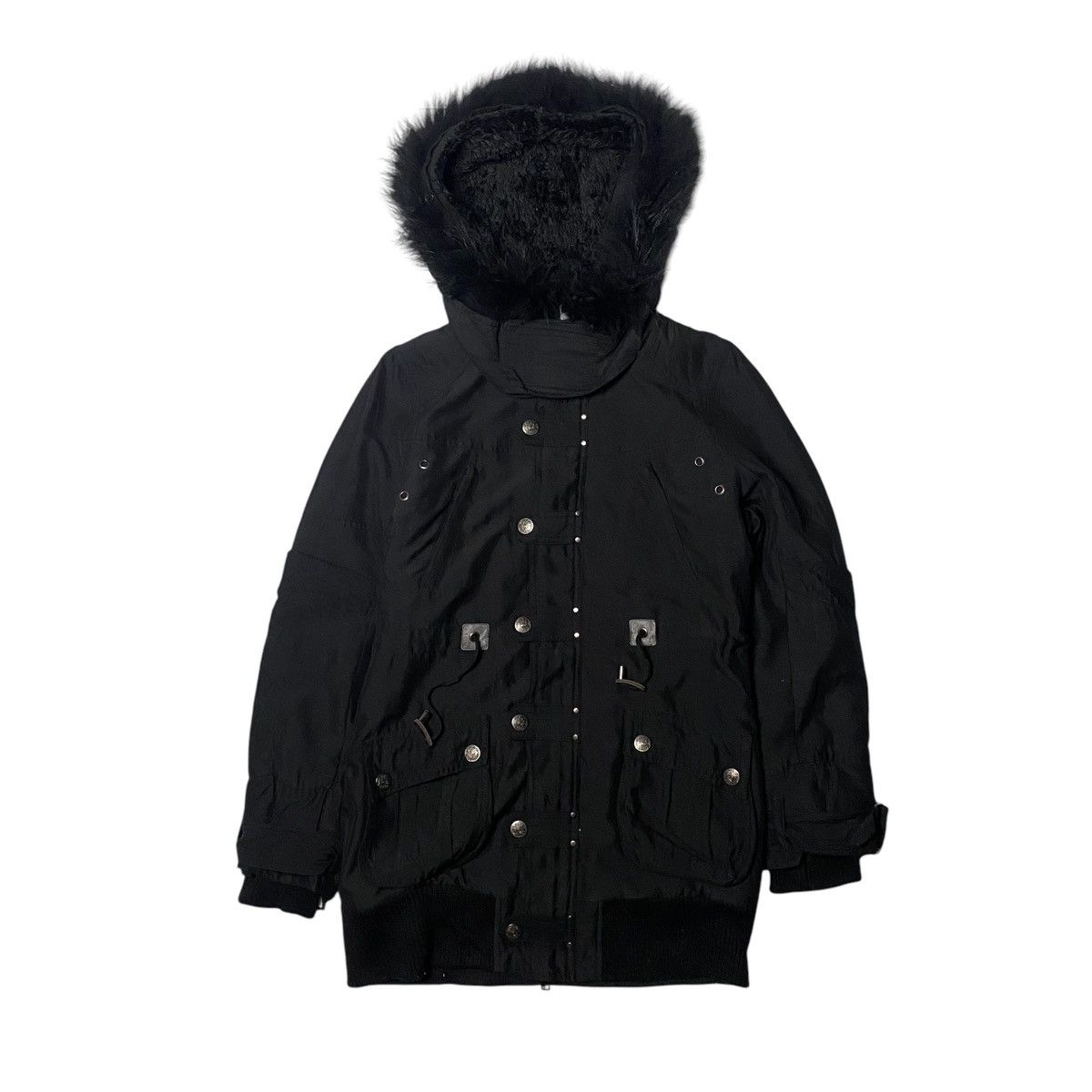 Le Grande Bleu (L.G.B.) 2000's ClubClub Fur Faux Parka Jacket Size US M / EU 48-50 / 2 - 1 Thumbnail
