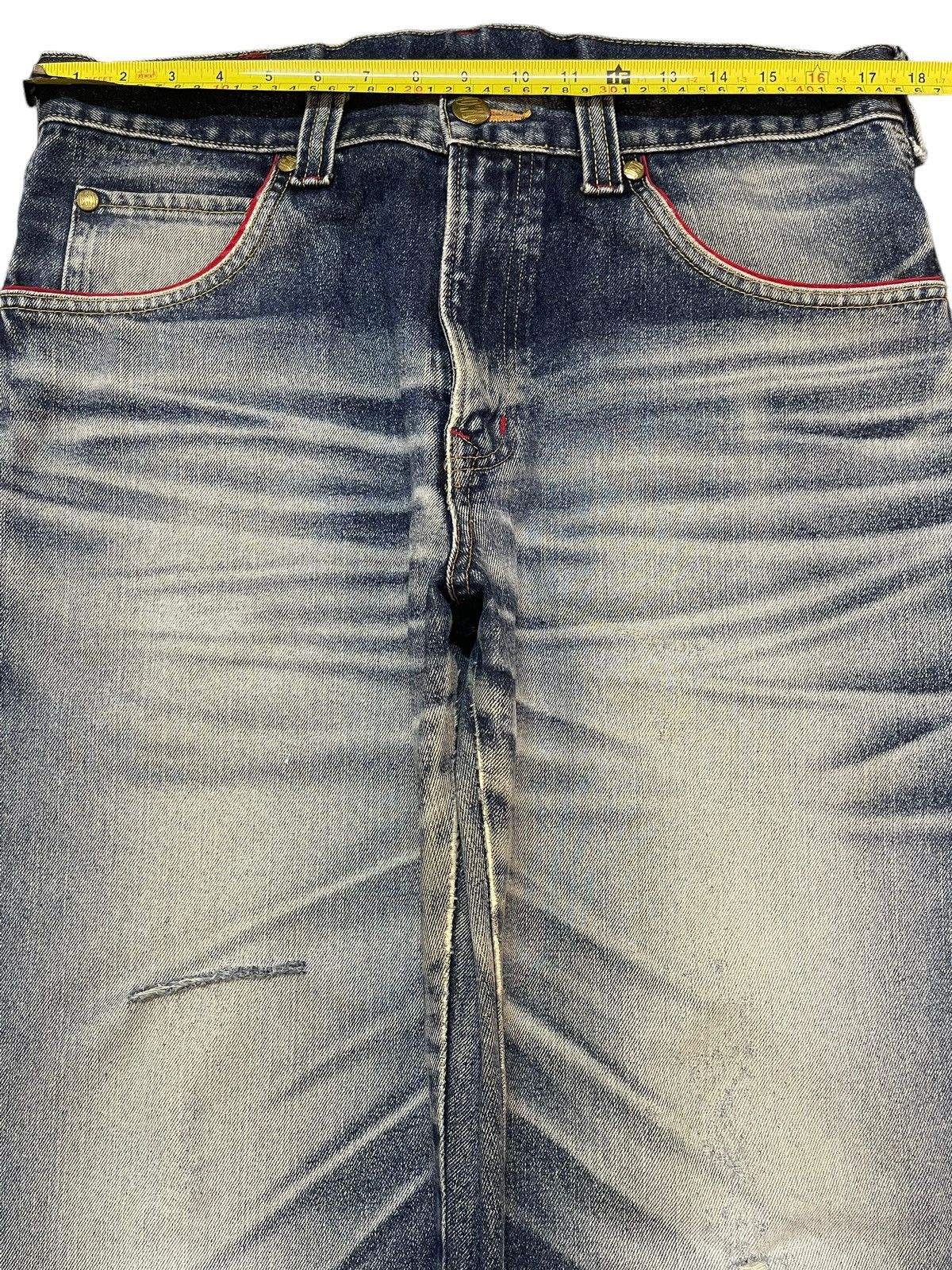 Edwin Y2K Japan Edwin Carpenter Buckle Faded Wash Wide Leg Baggy Size US 34 / EU 50 - 14 Thumbnail