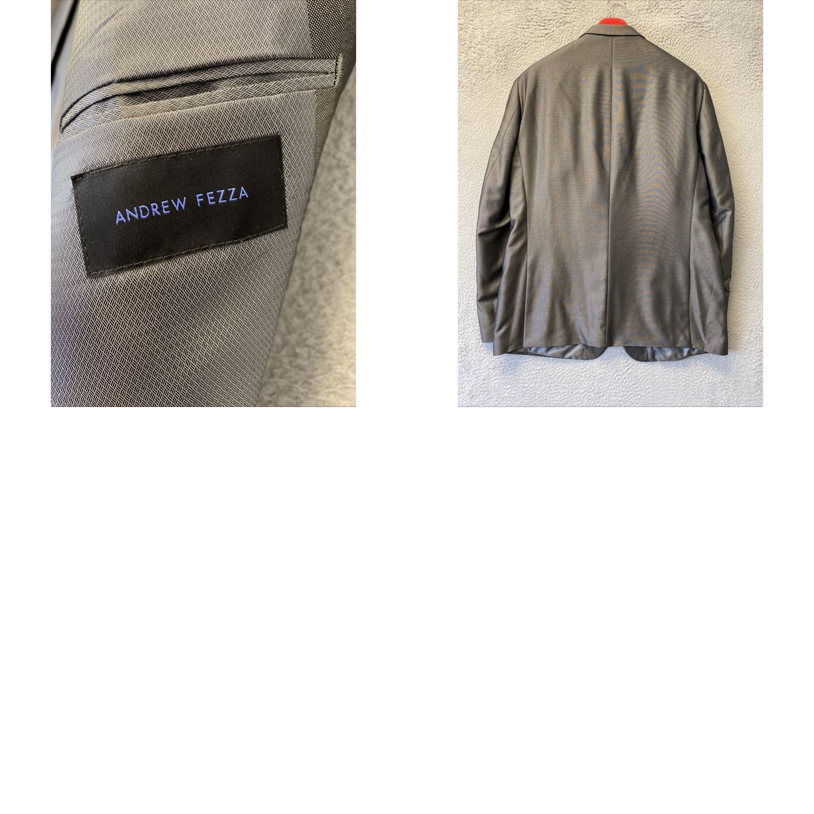Vintage ANDREW FEZA Blazer Gray Metallic 44L 140-38 Jacket Mens Size 44L - 8 Thumbnail