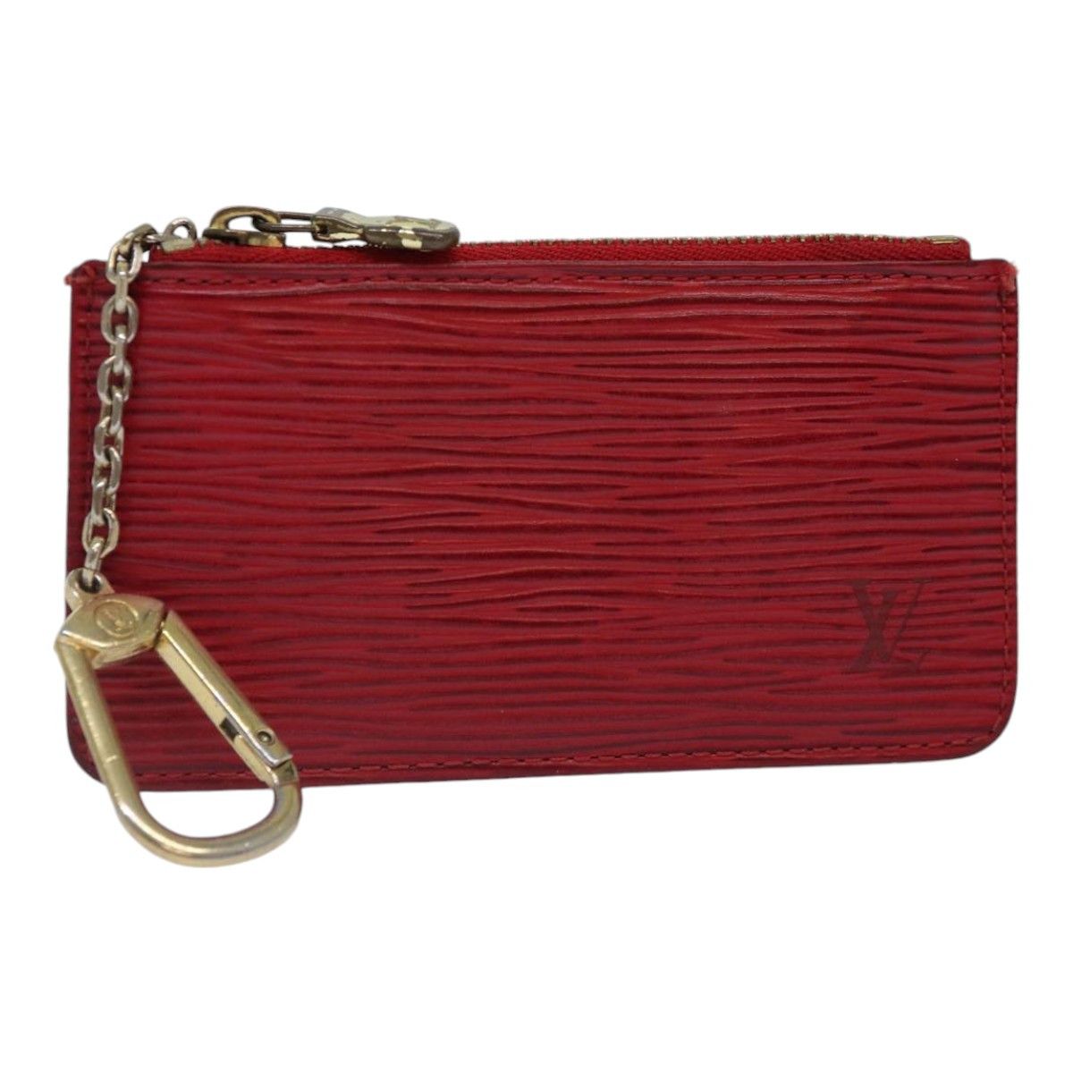 Pochette Clés Red Leather Wallet (Pre-Owned)