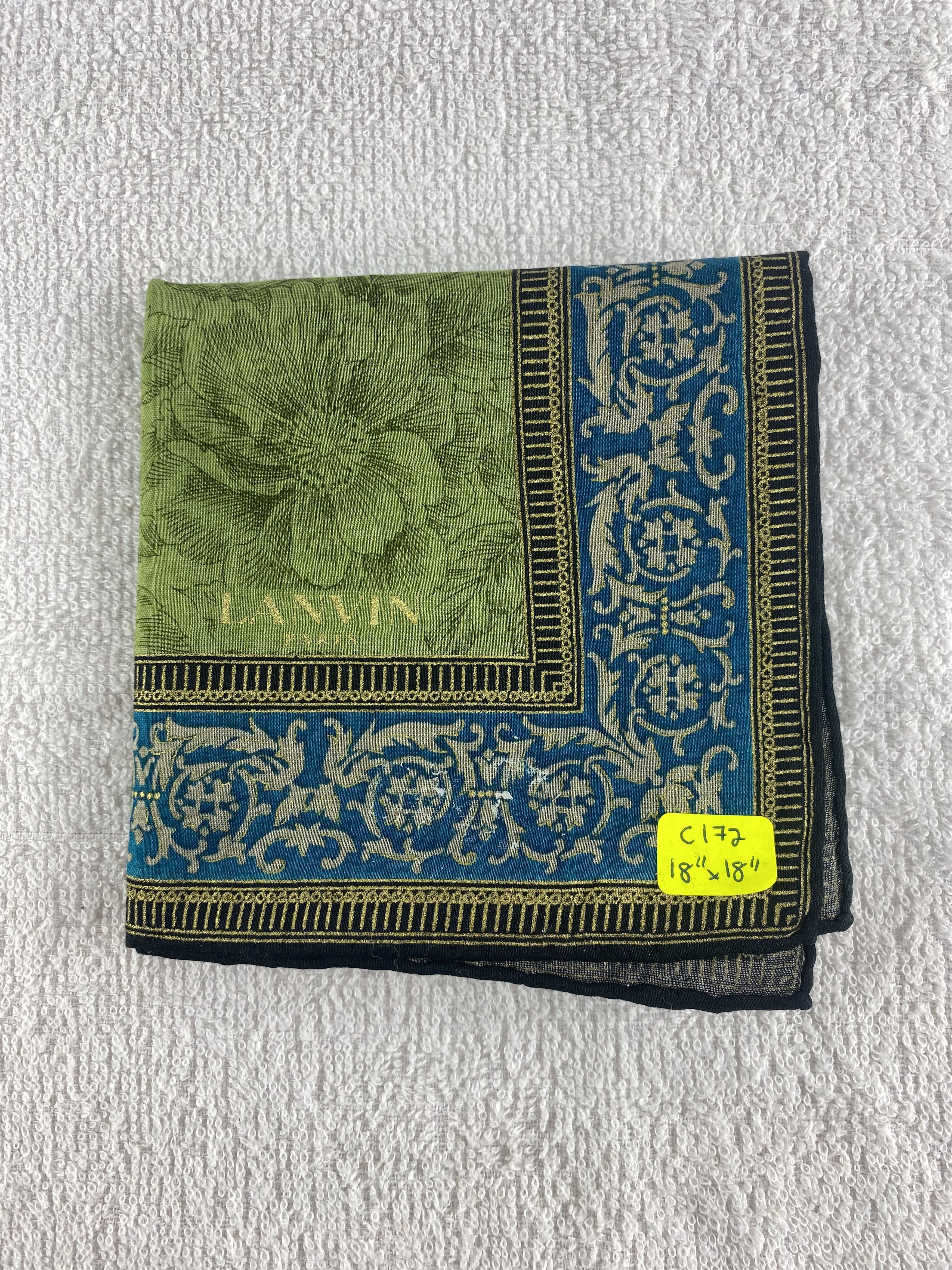 Lanvin Lanvin Floral Handkerchief / Bandana / Neckerchief C172 Size ONE SIZE - 6 Thumbnail