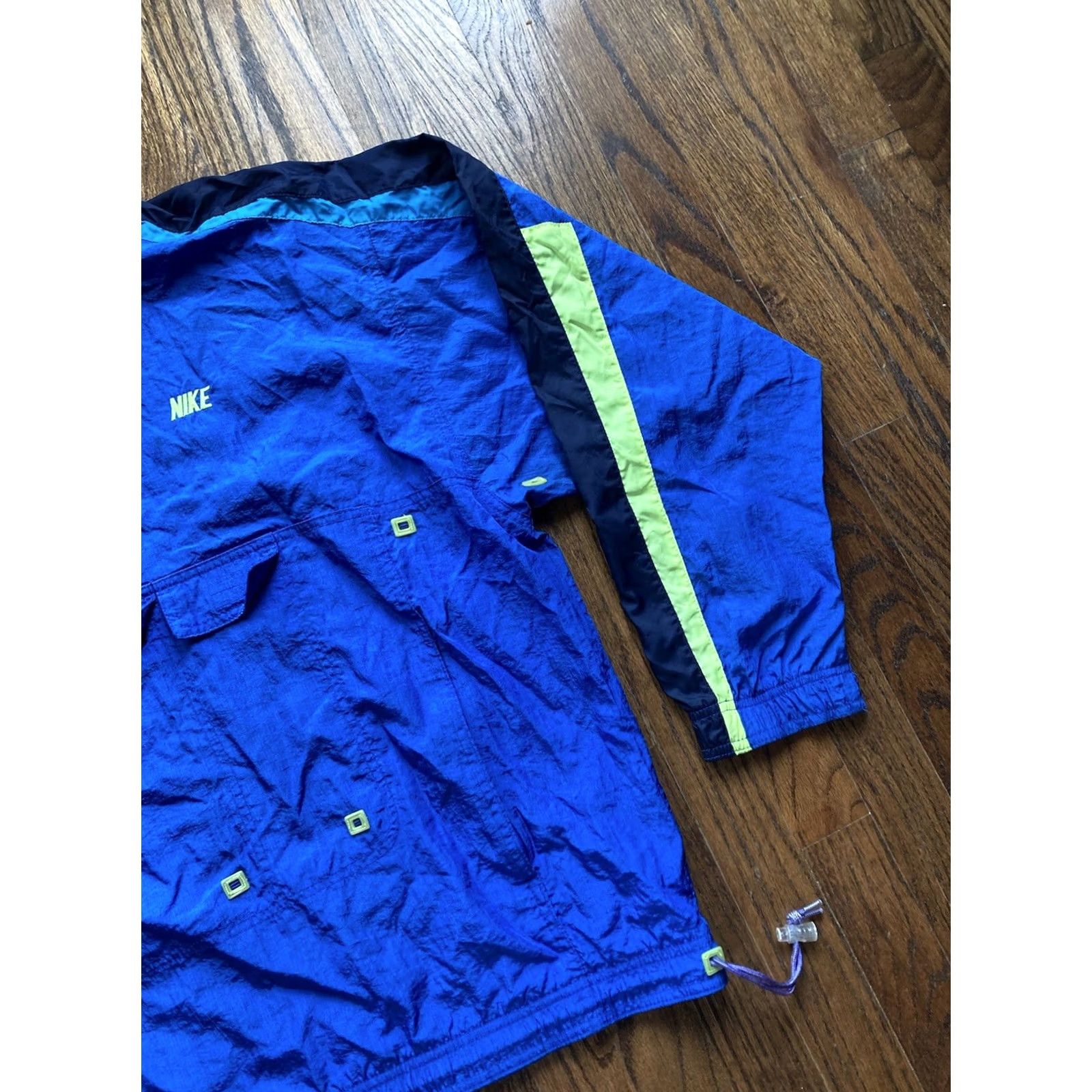Nike VINTAGE Nike Jacket Mens Large Blue Anorak Windbreaker Retro 90s Size US L / EU 52-54 / 3 - 3 Thumbnail