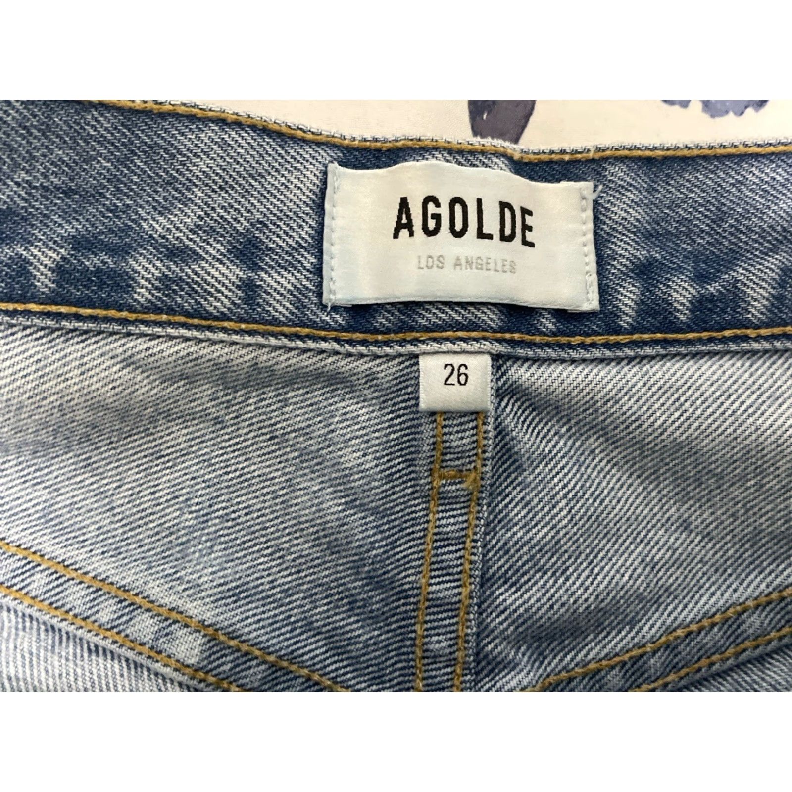 Agolde VINTAGE Agolde Jeans 90s Distressed Button Fly Women’s 26 28 Light Blue Frayed Organic Cotton Denim Jeans Boy Size 26" / US 2 / IT 38 - 3 Thumbnail
