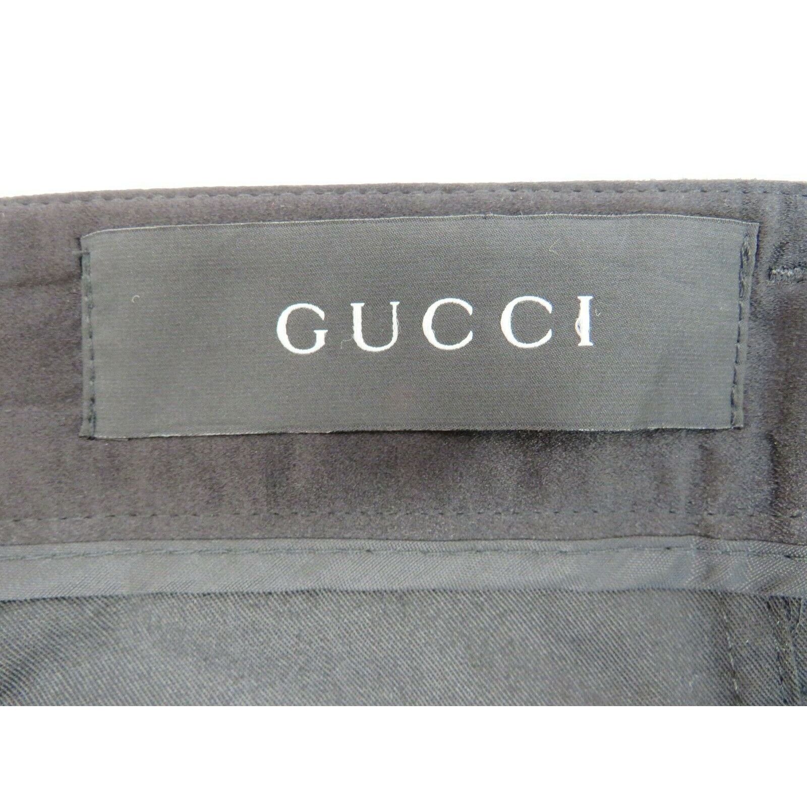 Gucci GUCCI 244181 GRAY STRIPED WOOL CLASSIC PANTS 50 W 36 Size US 34 / EU 50 - 9 Thumbnail