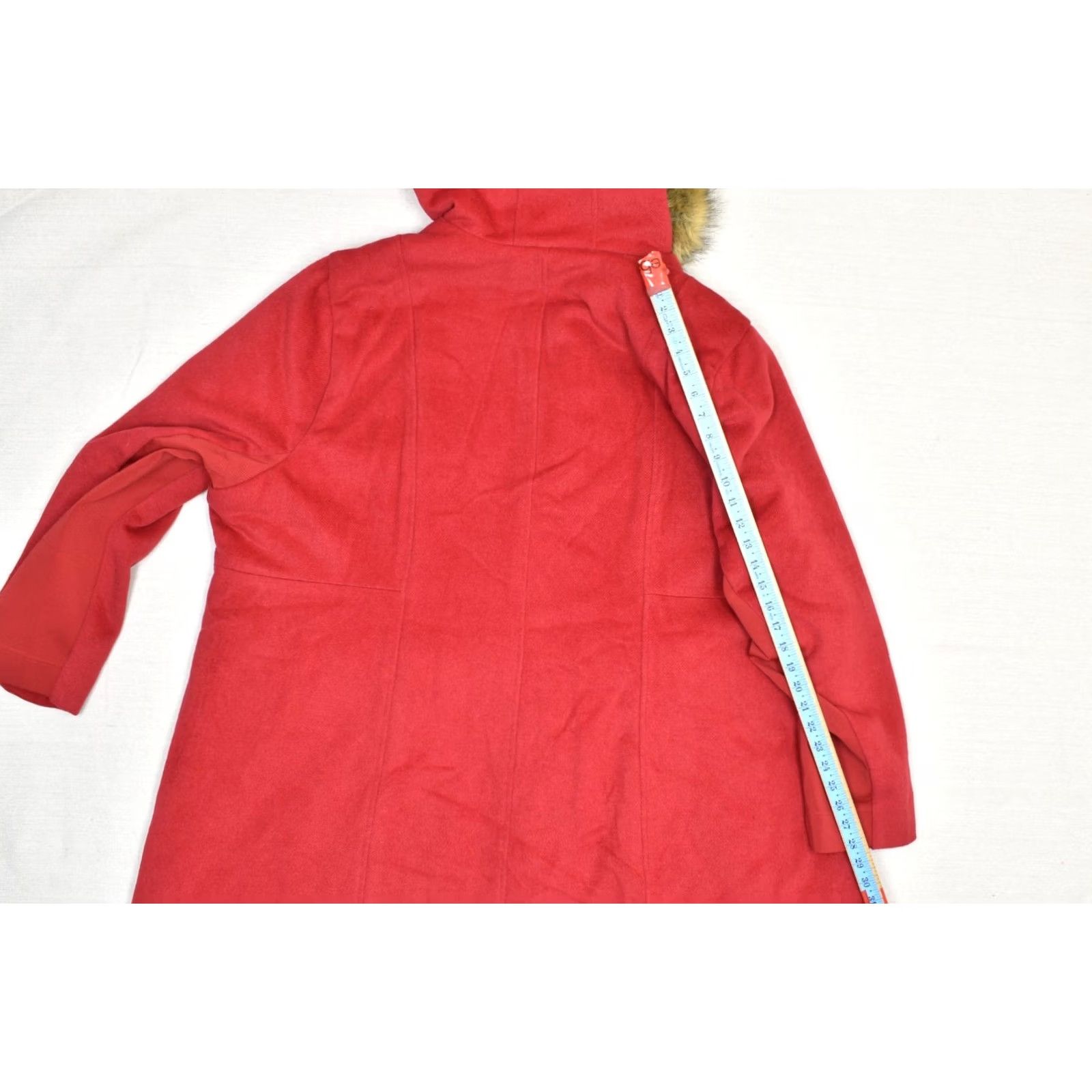 Torrid VINTAGE? No. Torrid Parka Coat Wool Blend Hooded Zip Front Red 5X 28 Women Plus Size Wool Winter Coat Womens Size XXL / US 16-18 / IT 52-54 - 4 Thumbnail