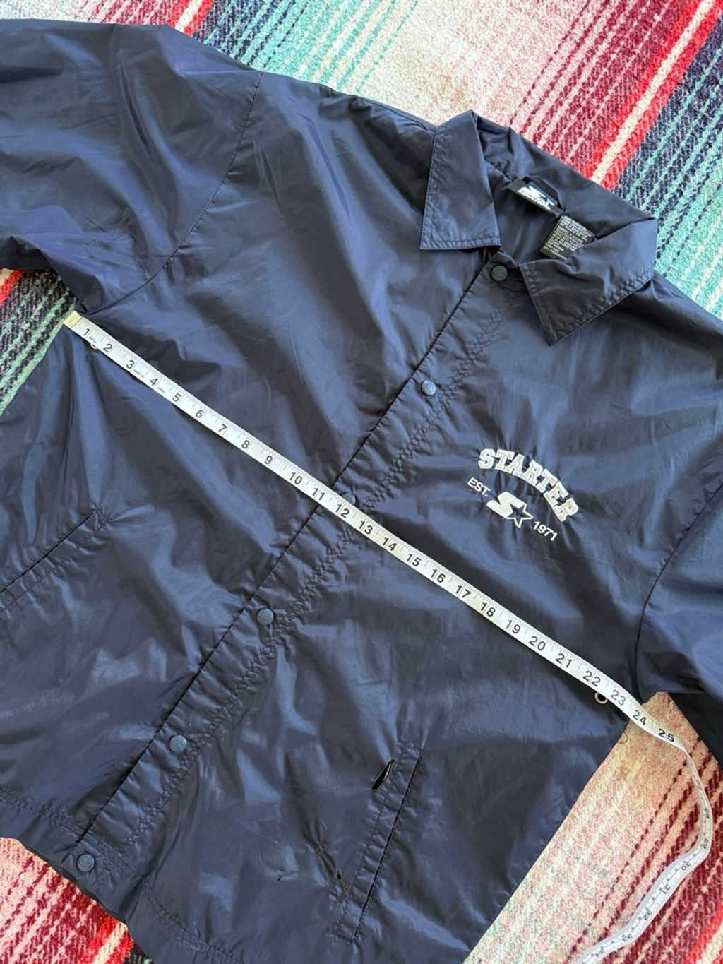Starter 90s Starter Navy Lightweight Coach’s Jacket XL Size US XL / EU 56 / 4 - 7 Thumbnail