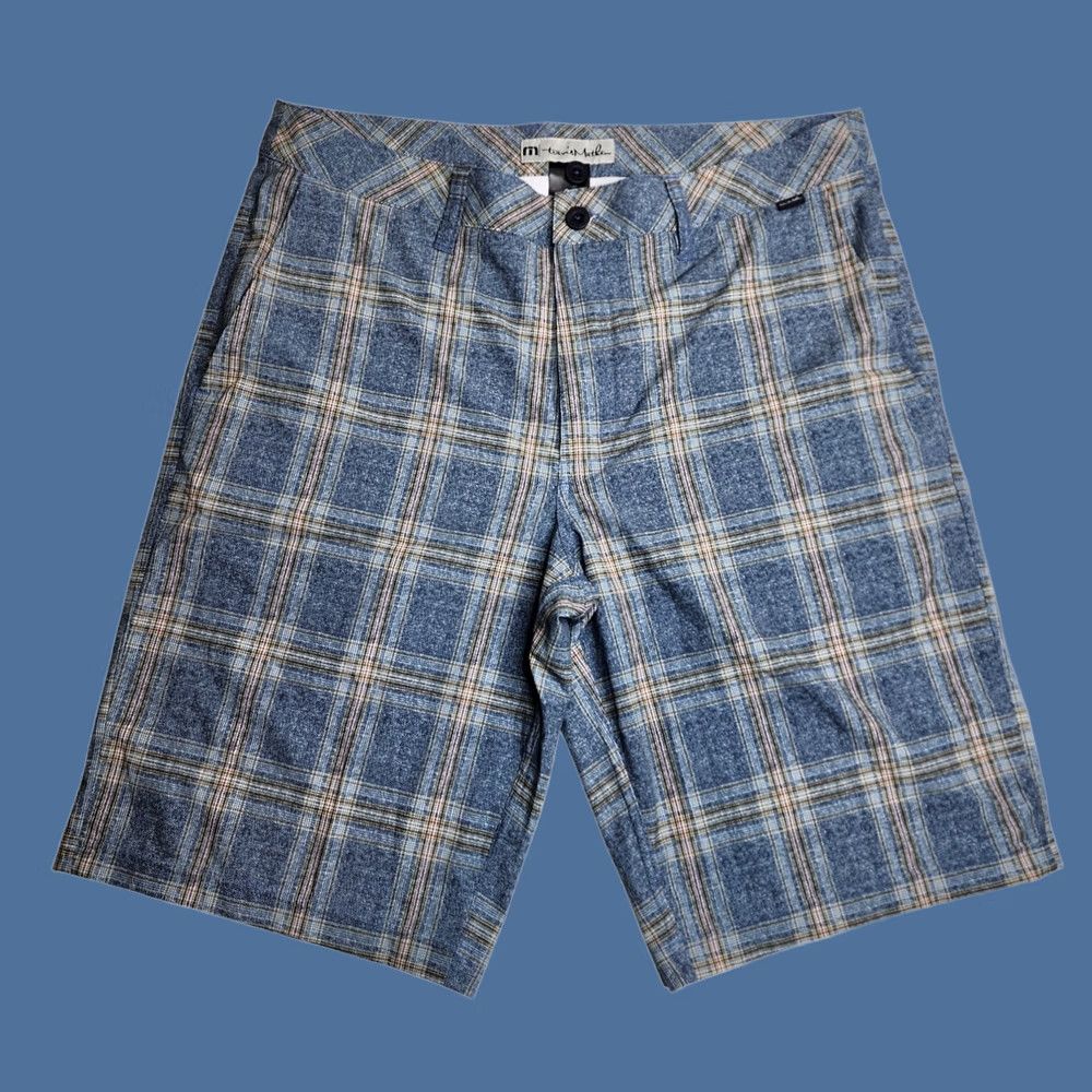 TravisMathew Travis Mathew Golf Chino Plaid Preppy 10" Inseam Size 34 Mens Black Size US 34 / EU 50 - 1 Thumbnail
