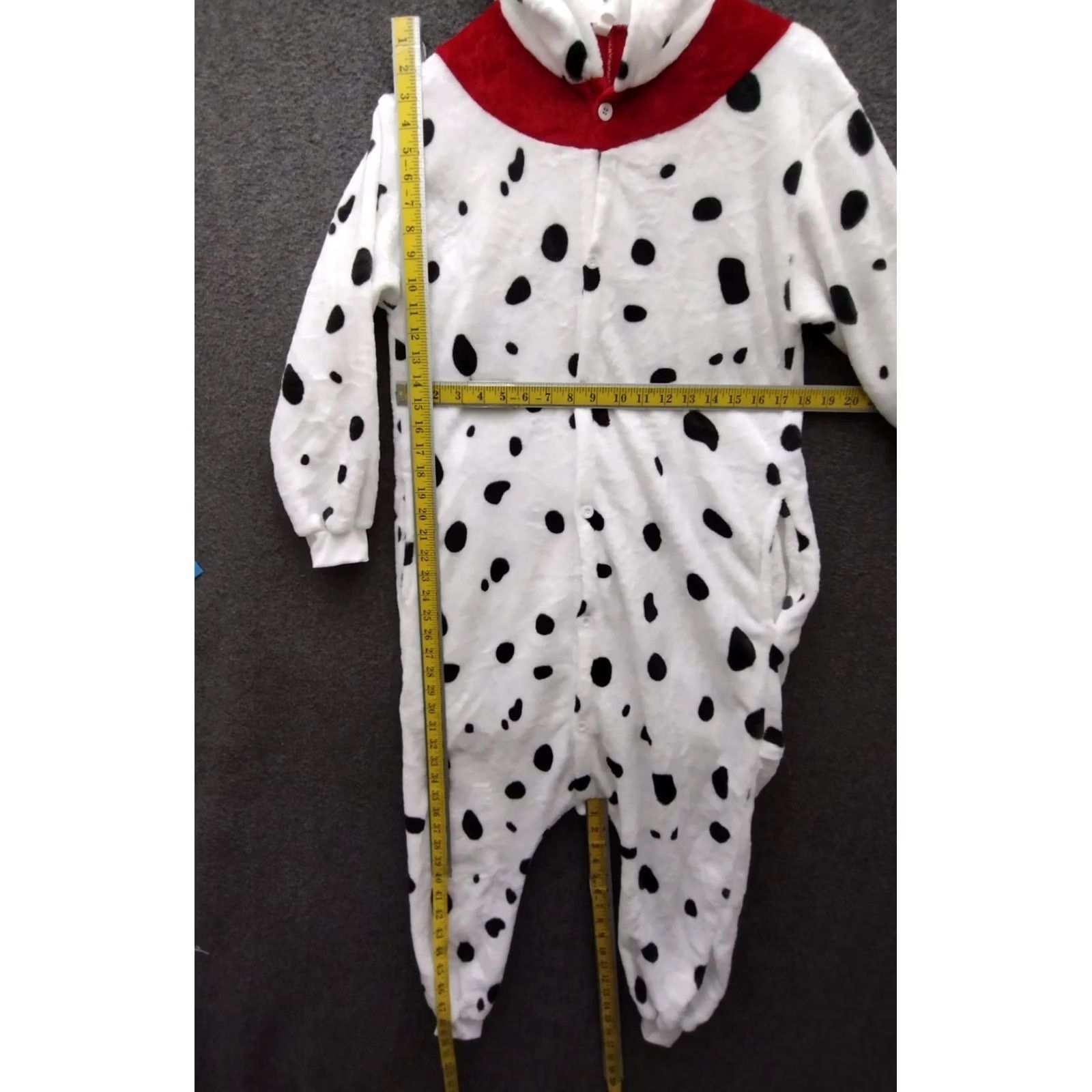Vintage VINTAGE Adult Pajamas Halloween Dog One Piece Costume S White Polar Fleece Animal Kigurumis Halloween Adults S Pajamas Dog Costume White Adults S Size ONE SIZE - 4 Thumbnail