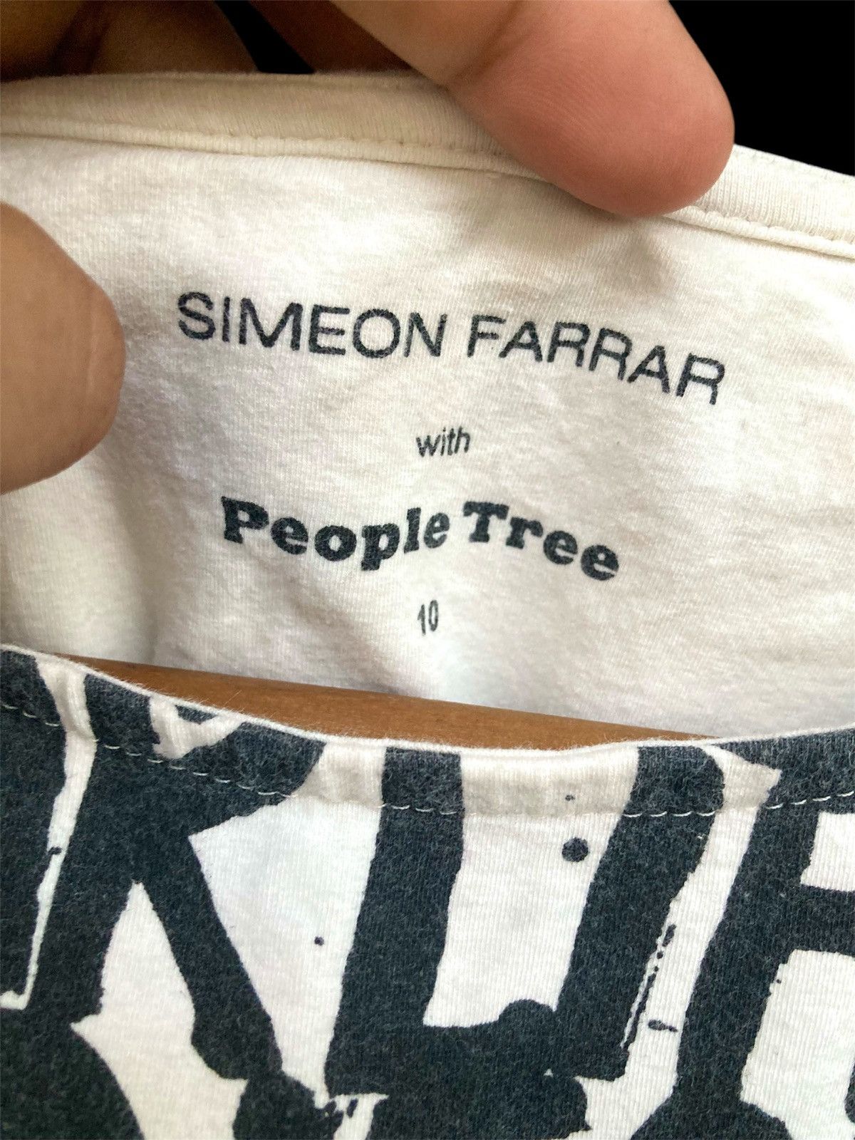Designer Simeon Farrar Wording Tee Size S / US 4 / IT 40 - 3 Thumbnail