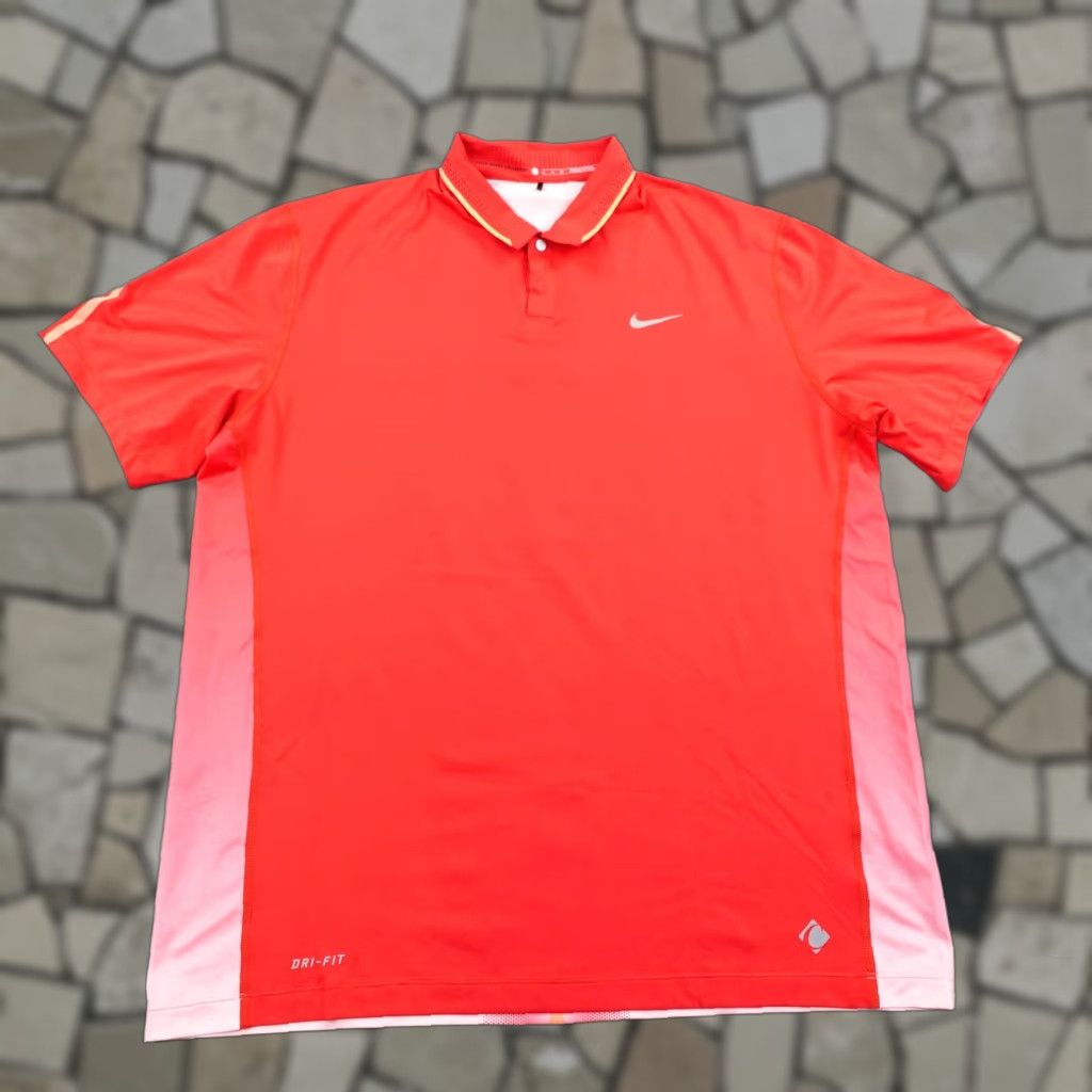 Nike Nike Shirt Mens XL Red Tiger Woods Dri Fit Performance TW Glow Golf Snap Polo Size US XL / EU 56 / 4 - 1 Thumbnail