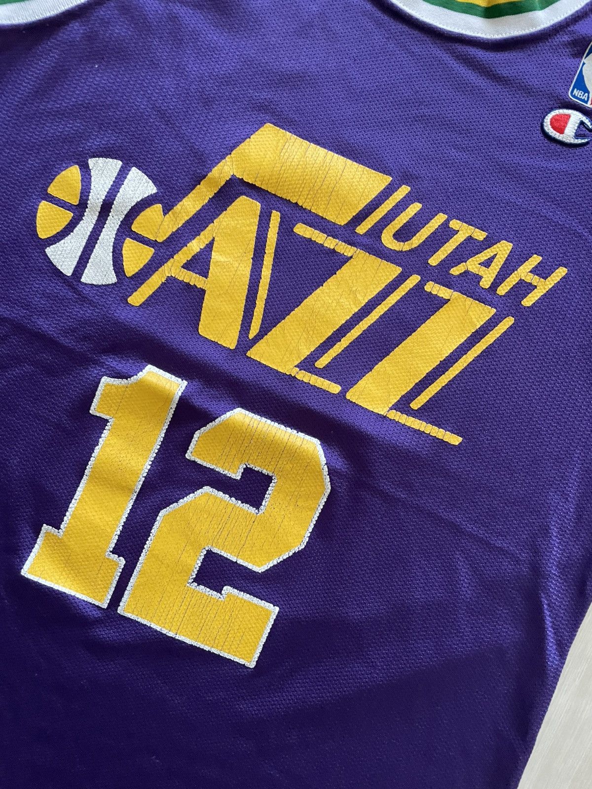 Champion × Vintage Vintage Champion Utah Jazz Jersey Stockton #12 Sz 40 USA Size US M / EU 48-50 / 2 - 2 Thumbnail
