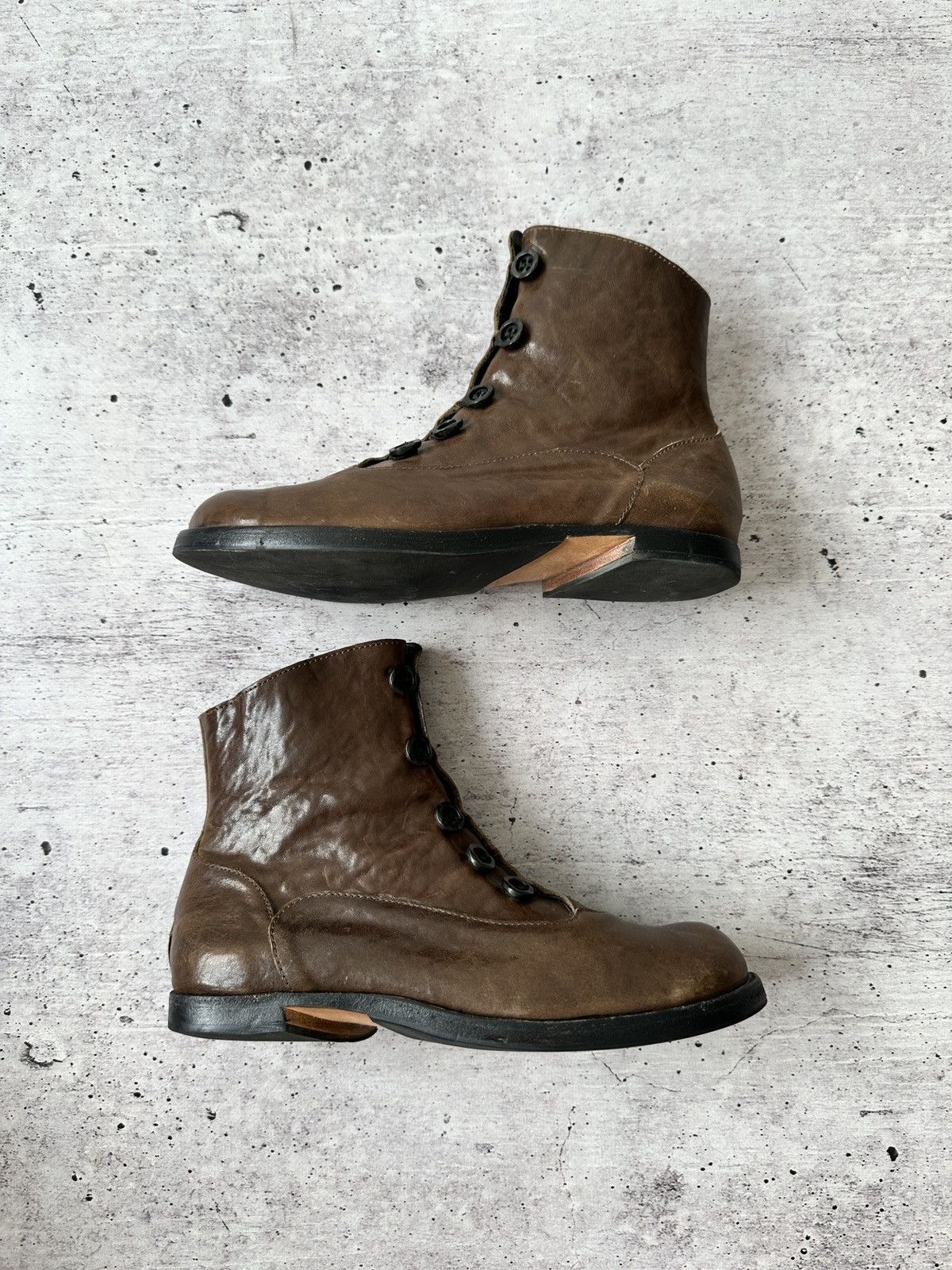 CYDWOQ Cydwoq Artisan Leather Button Granny Boots Size US 7 / IT 37 - 5 Thumbnail