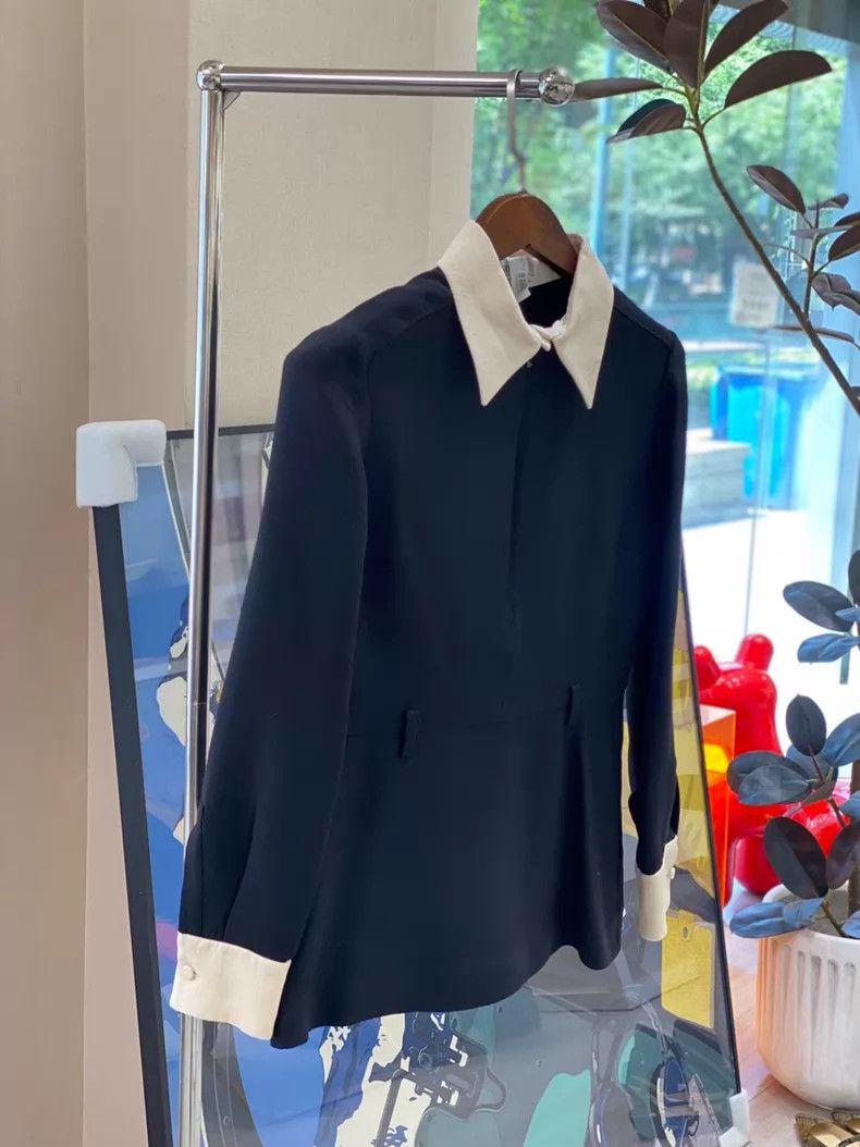 Versace Versace Dress black with white collar Size S / US 4 / IT 40 - 4 Thumbnail