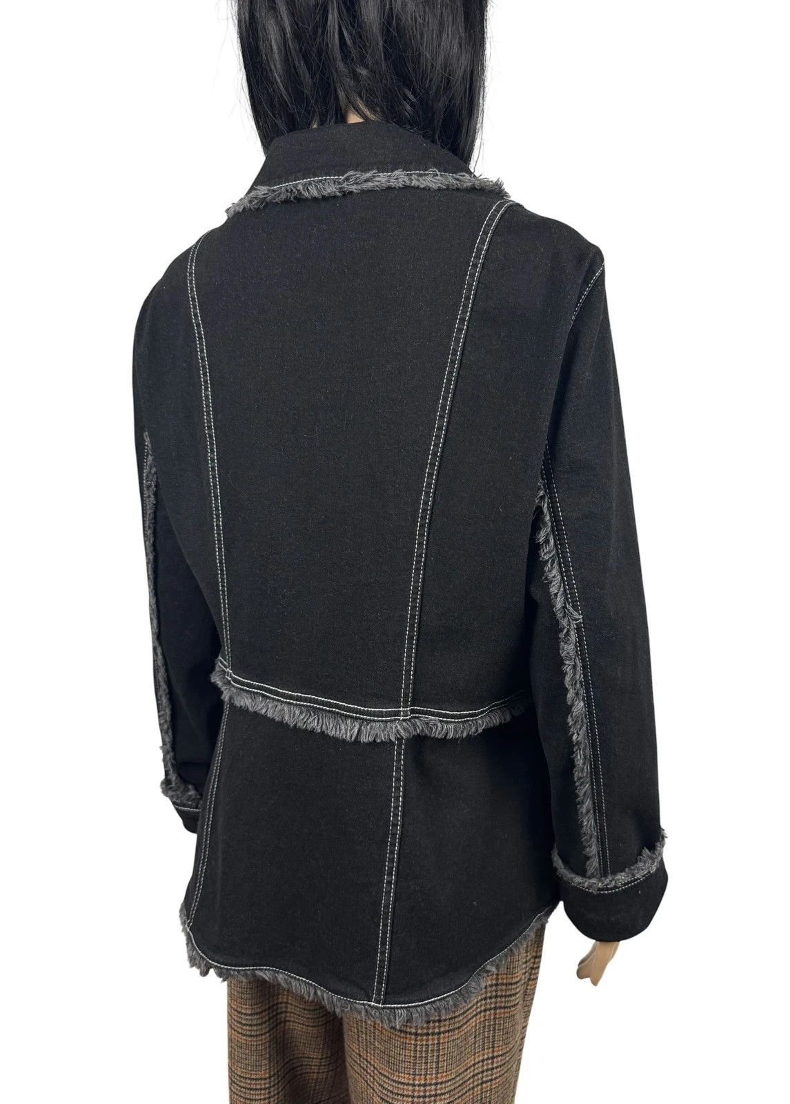 Laurel Laurel Denim Fringed Jacket Vintage size 44 Size L / US 10 / IT 46 - 8 Thumbnail