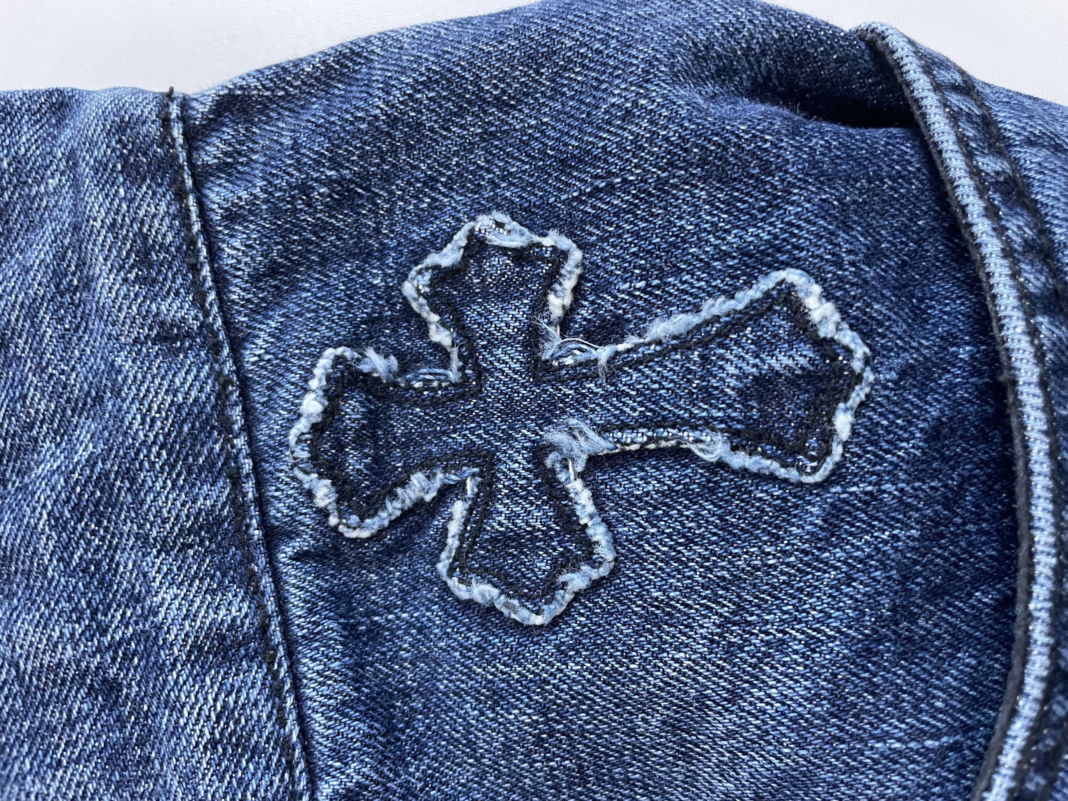 Chrome Hearts Chrome Hearts Denim Cross Patch Jeans Size US 31 - 4 Thumbnail