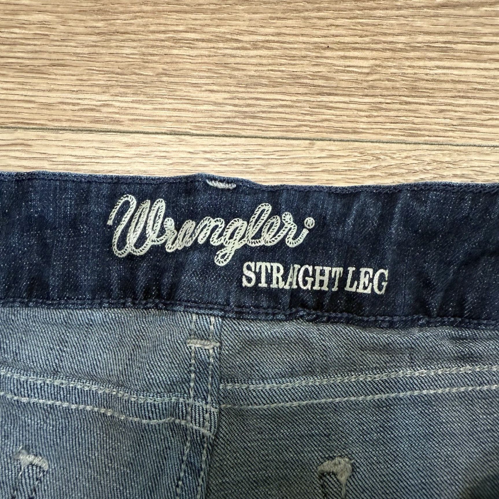 Wrangler VINTAGE Wrangler Straight Leg Jeans Women’s Size 15x32 Blue Cotton Blend Juniors Size 36" / US 14 / IT 50 - 2 Thumbnail