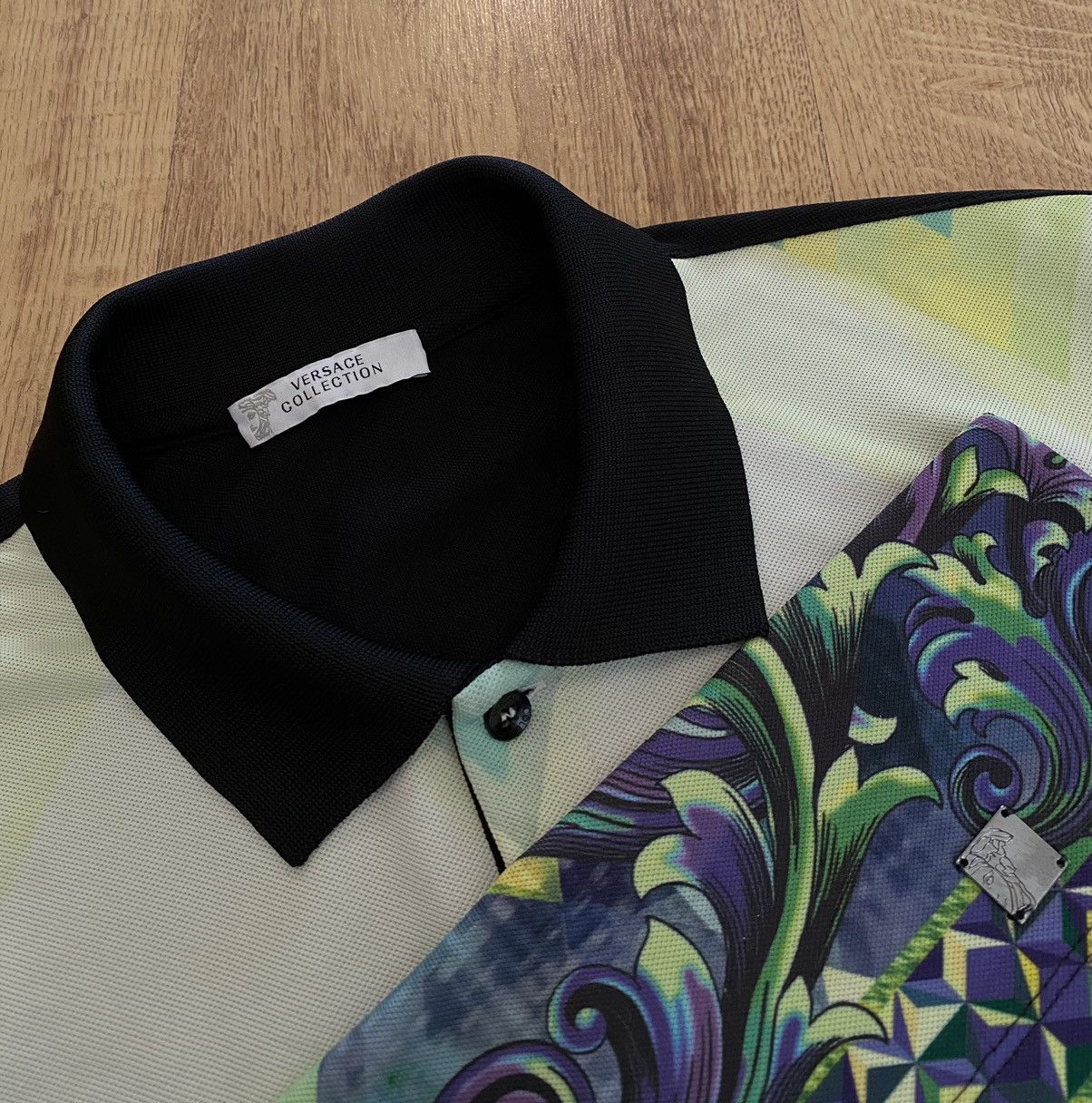 Versace Vercace Collection Pattern Polo Size US XS / EU 42 / 0 - 2 Thumbnail