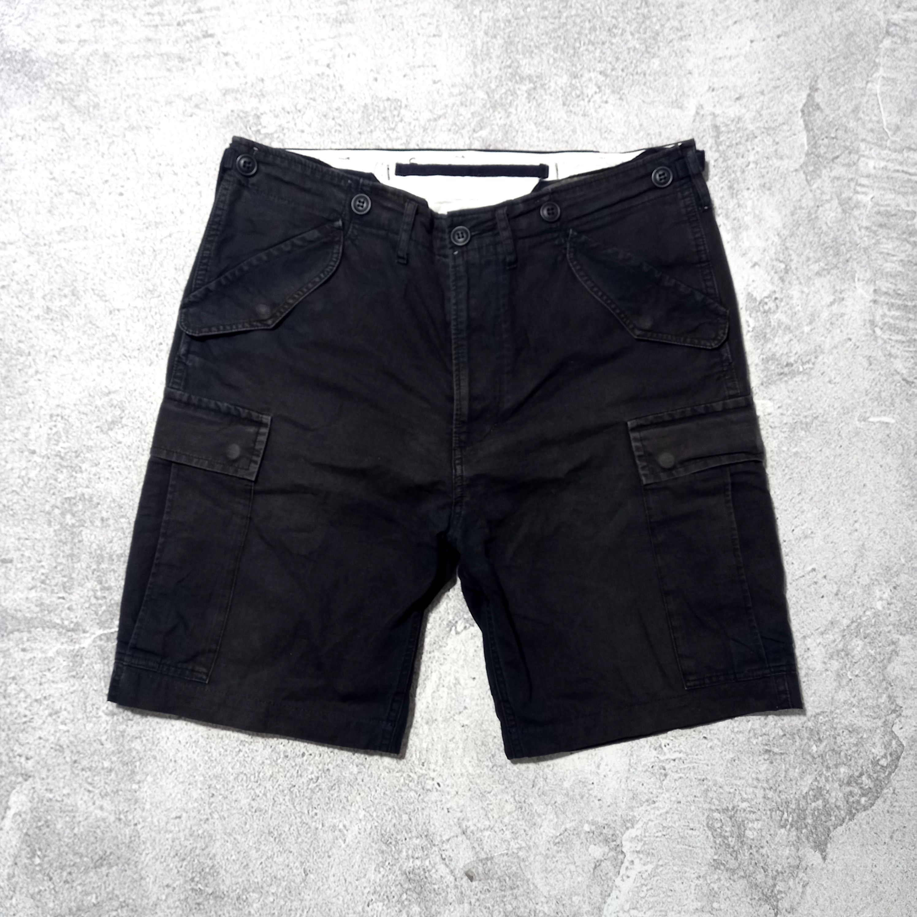 image of Visvim Eiger Sanction Short Cargo Pants in Black, Men's (Size 36)