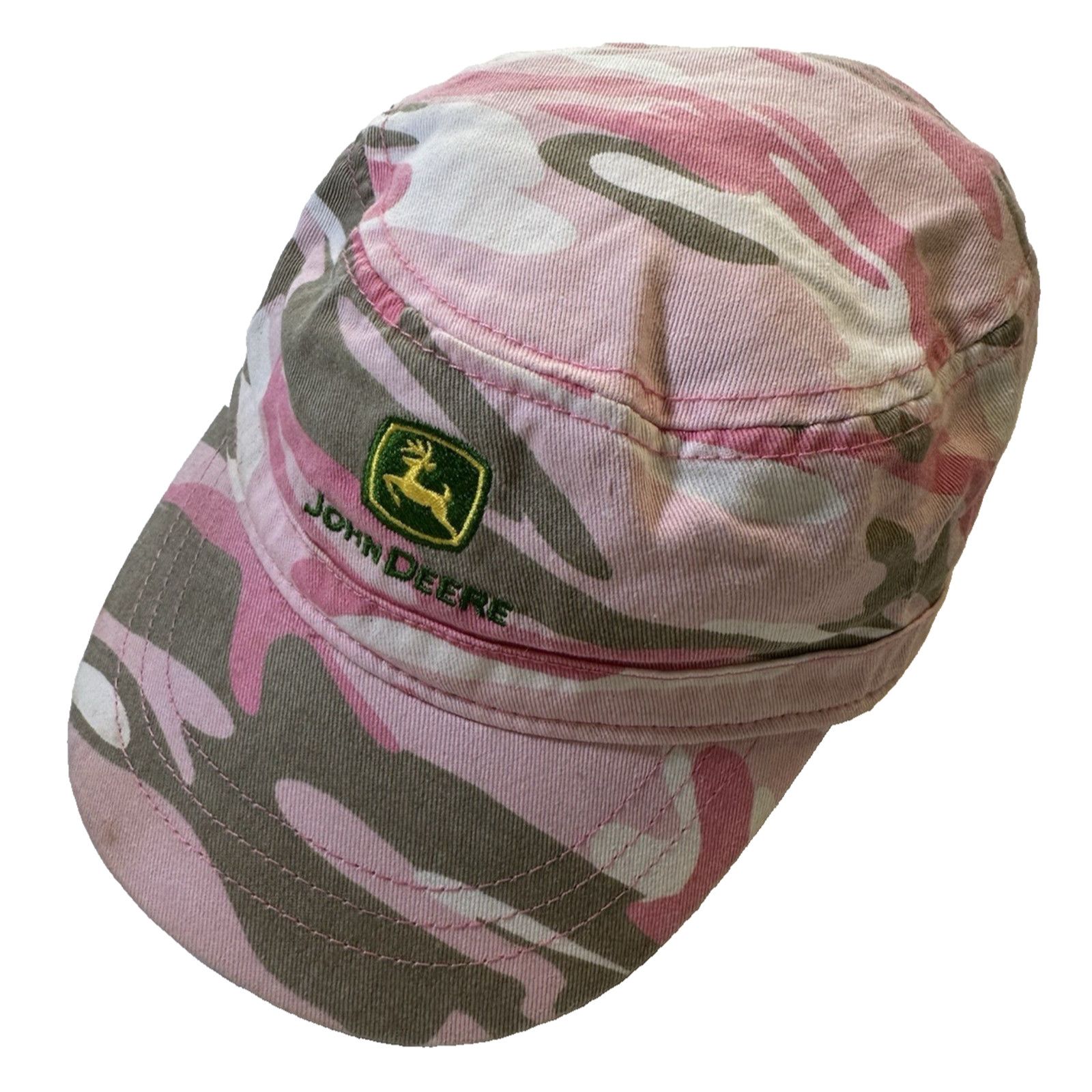 John Deere John Deere Pink Camo Military Cap/Hat L/XL Strap Back 2011 Size ONE SIZE - 1 Thumbnail