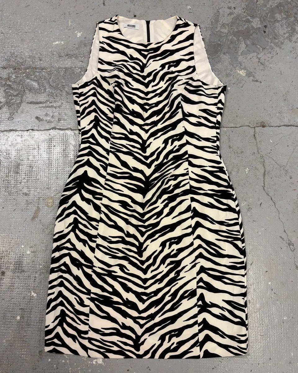 Moschino × Vintage Moschino Zebra Balck & White Dress Size M / US 6-8 / IT 42-44 - 1 Thumbnail