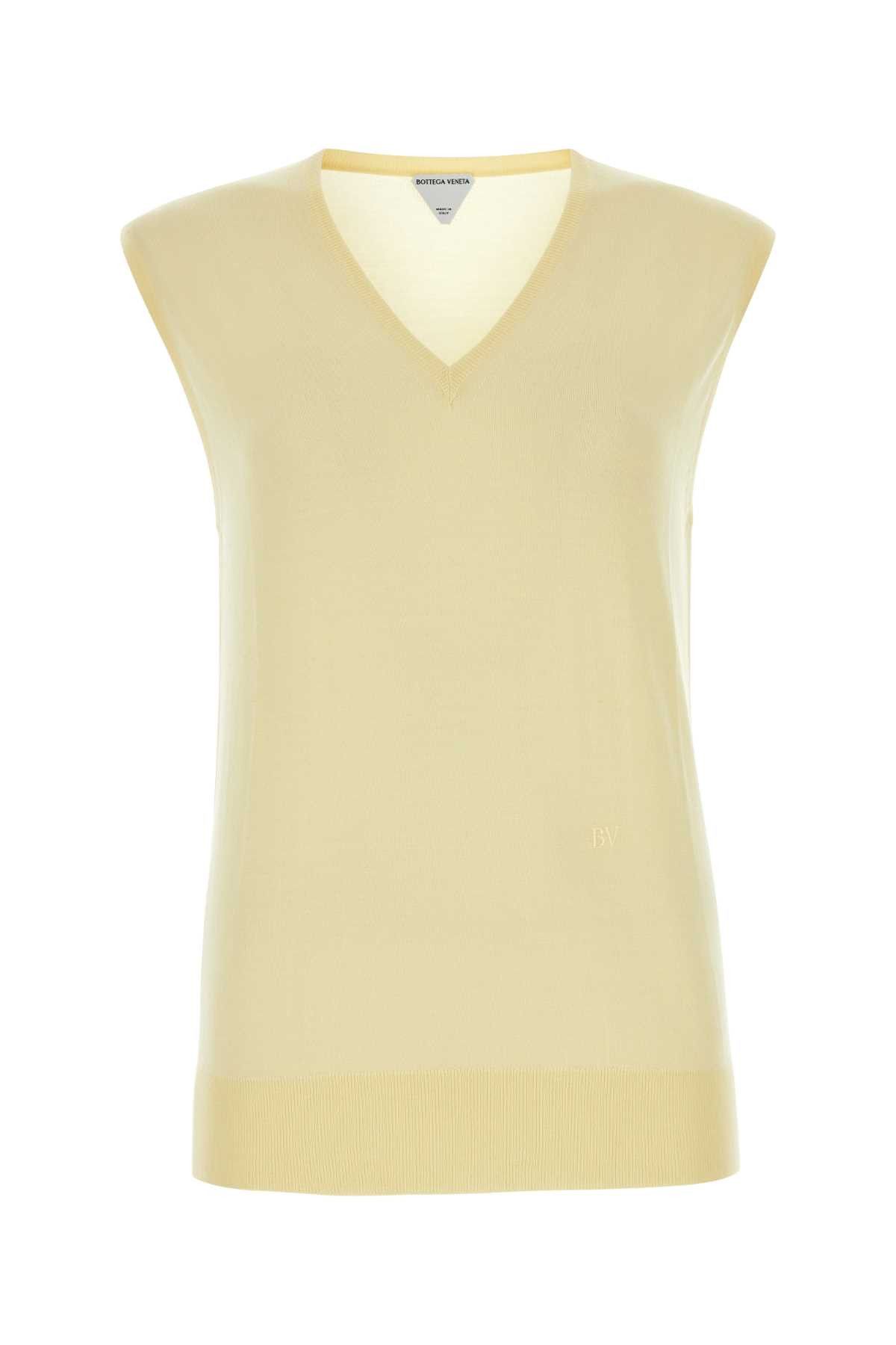 Bottega Veneta Pastel Yellow Cotton Blend Vest Size XS / US 0-2 / IT 36-38 - 1 Thumbnail