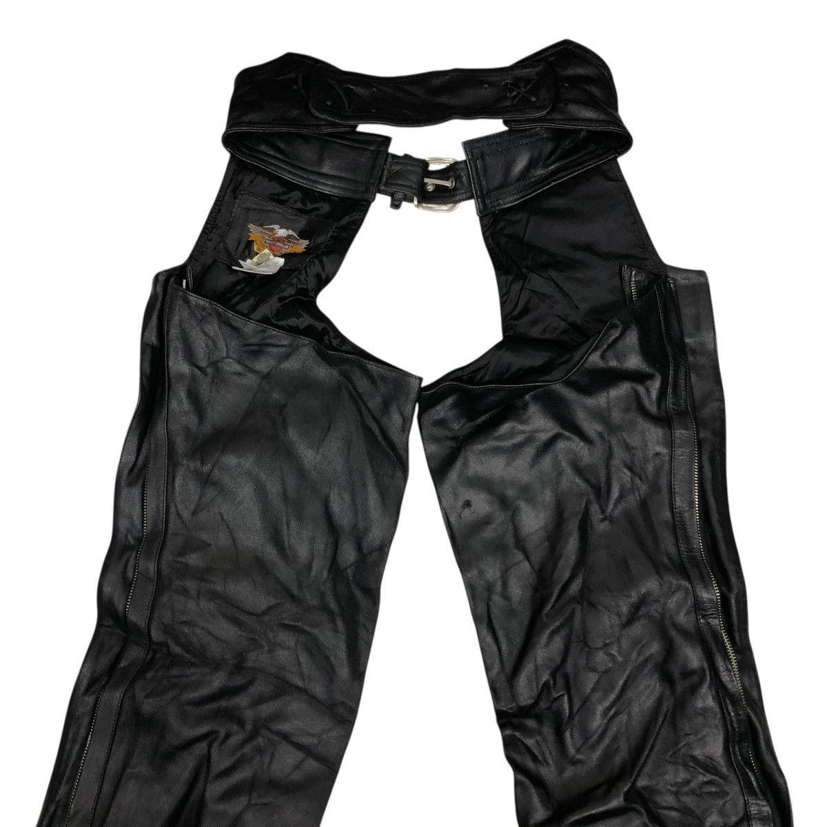 Harley Davidson 🔥VINTAGE GENUINE LEATHER BIKER PANTS HARLEY DAVIDSON Size US 32 / EU 48 - 10 Thumbnail