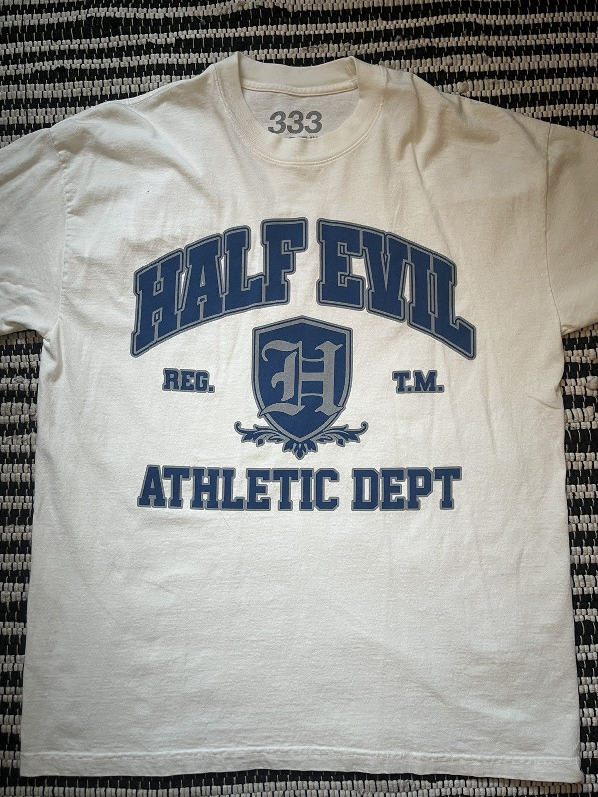 Half Evil Half evil varsity athletic t-shirt Size US XL / EU 56 / 4 - 1 Thumbnail
