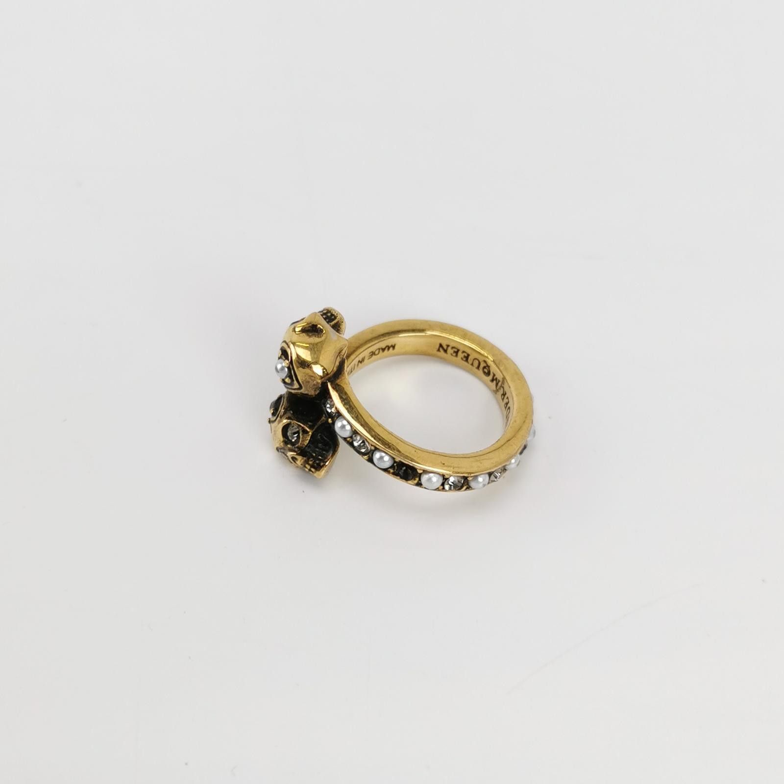 Alexander McQueen Alexander McQueen Crystal Pearl Wrap Skull Ring Size 11 -z2 Size ONE SIZE - 5 Thumbnail
