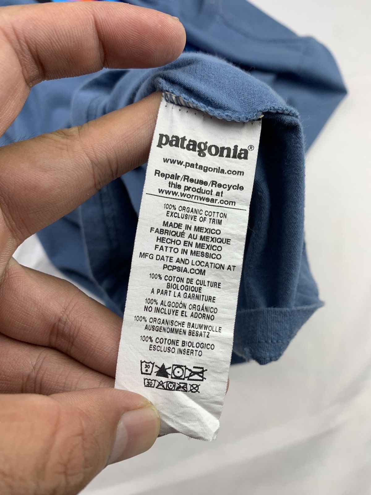 Patagonia Patagonia Teal Blue Iconic Chest Logo Graphic Longsleeve Top Size S / US 4 / IT 40 - 7 Thumbnail