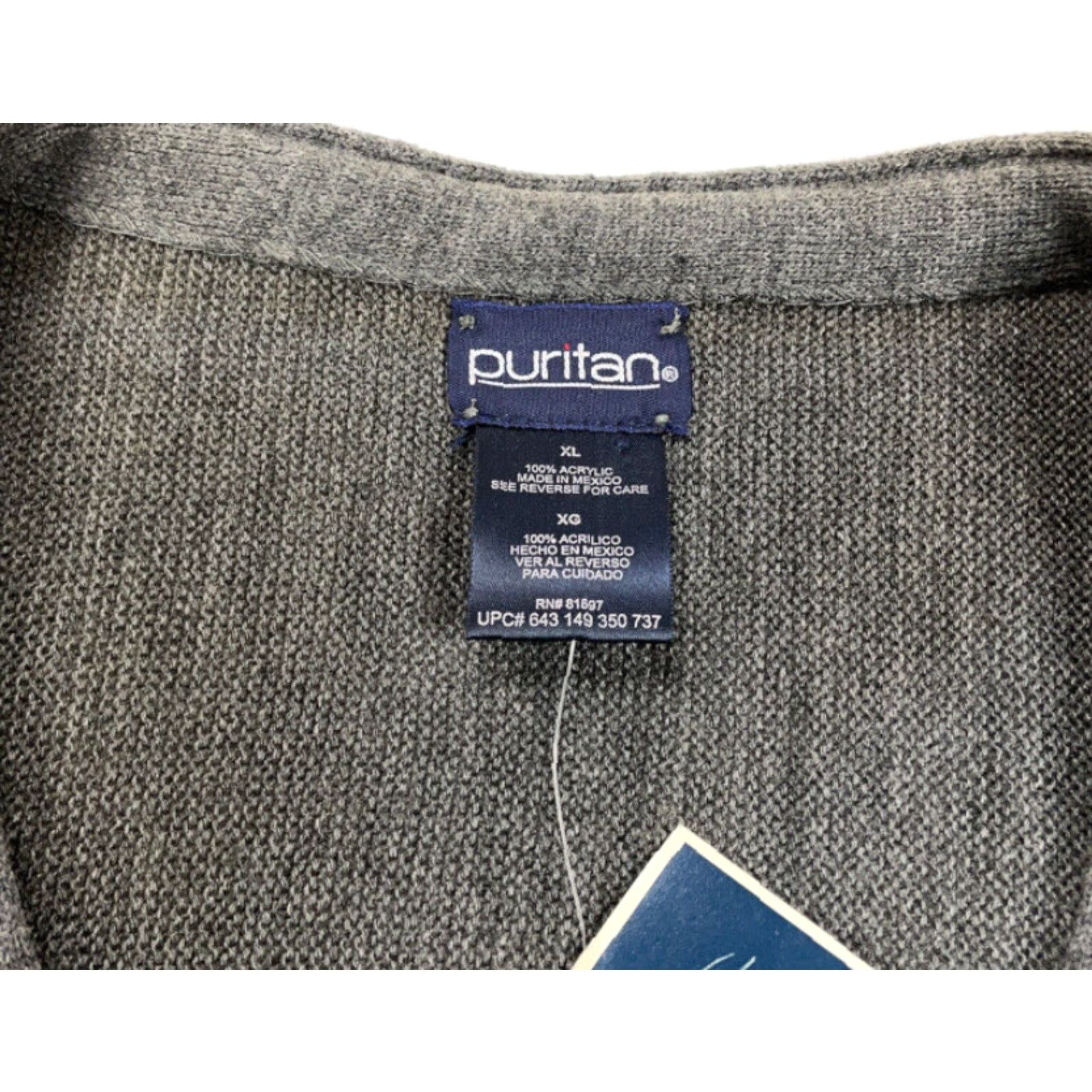 Etro VINTAGE Puritan Men's XL Gray Knit Cardigan Sweater 80s 90s Retro Hipster Casual Size US XL / EU 56 / 4 - 5 Thumbnail