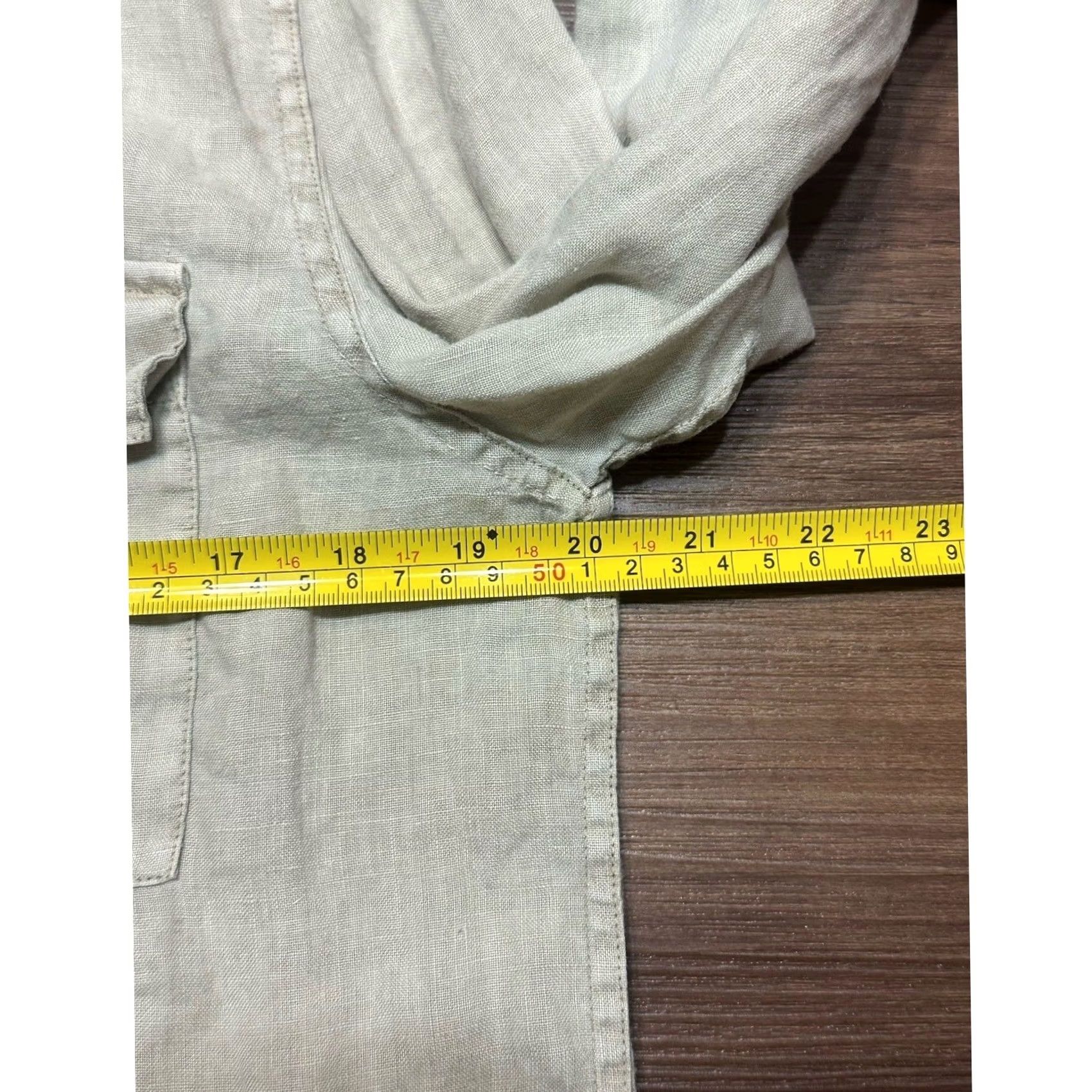 Tommy Bahama Tommy Bahama Linen Button Down Shirt Women's Roll Tab Sleeves Brown Tan Sz M Size M / US 6-8 / IT 42-44 - 5 Thumbnail