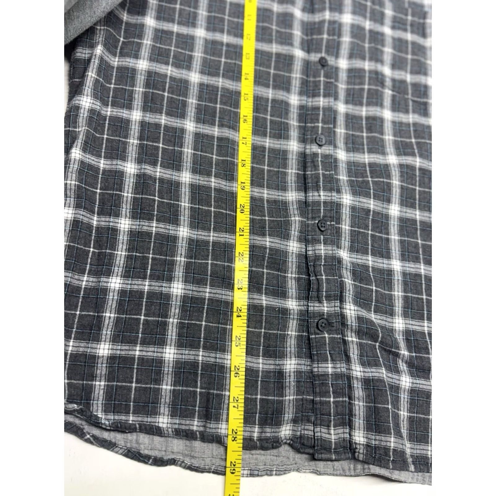 Vince Vince Plaid Lightweight Flannel Shirt Button-Up Long Sleeve Men's XL Blue Gray Size US XL / EU 56 / 4 - 4 Thumbnail