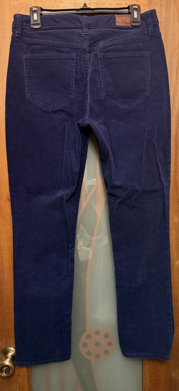 Lands' End Lands’ End Blue Corduroy & Black Velvet Pant Slim Size 8 Size 30" / US 8 / IT 44 - 3 Thumbnail