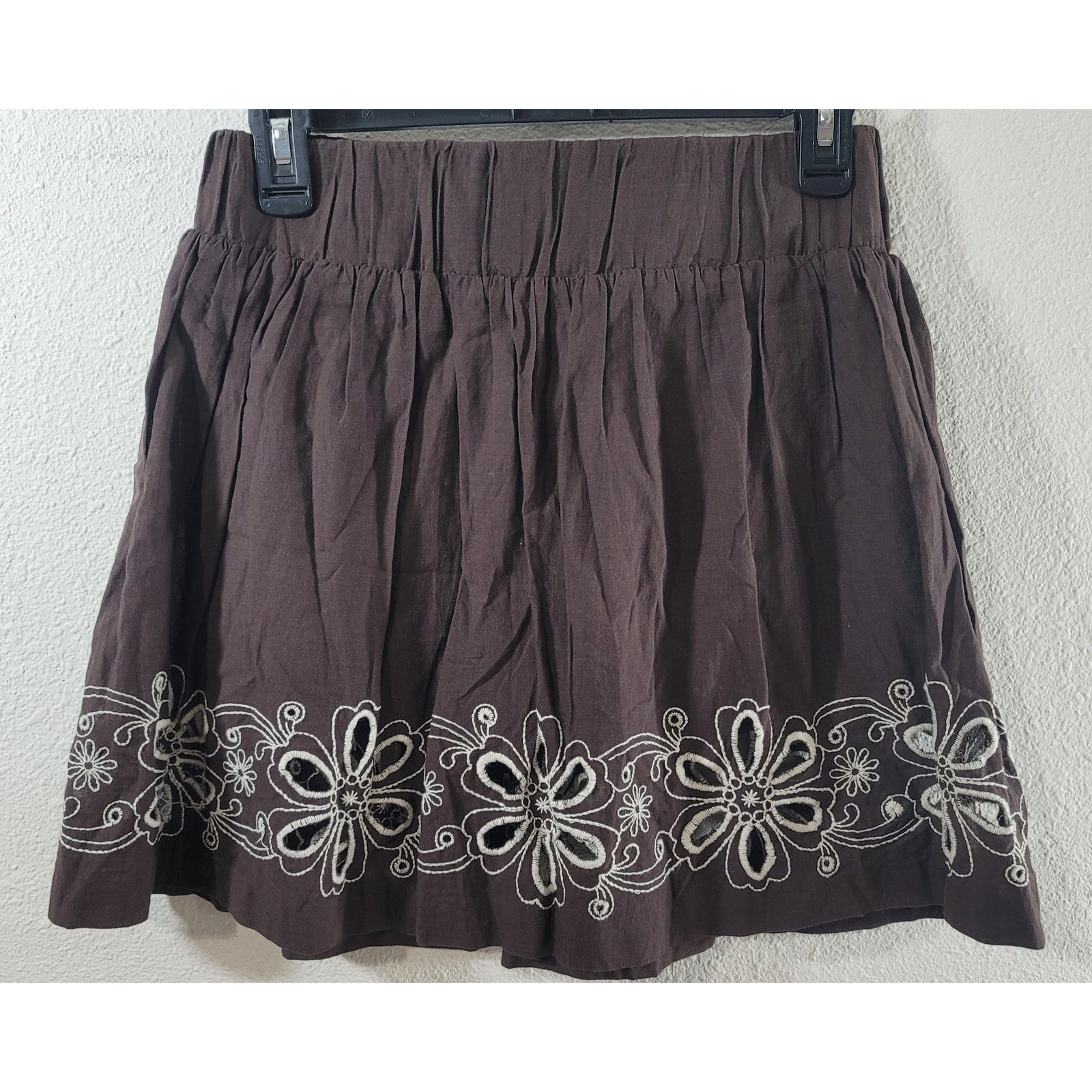 Other Charlotte Russe Brown Pleated Pull On Mini Skirt Small Size 28" / US 6 / IT 42 - 3 Thumbnail
