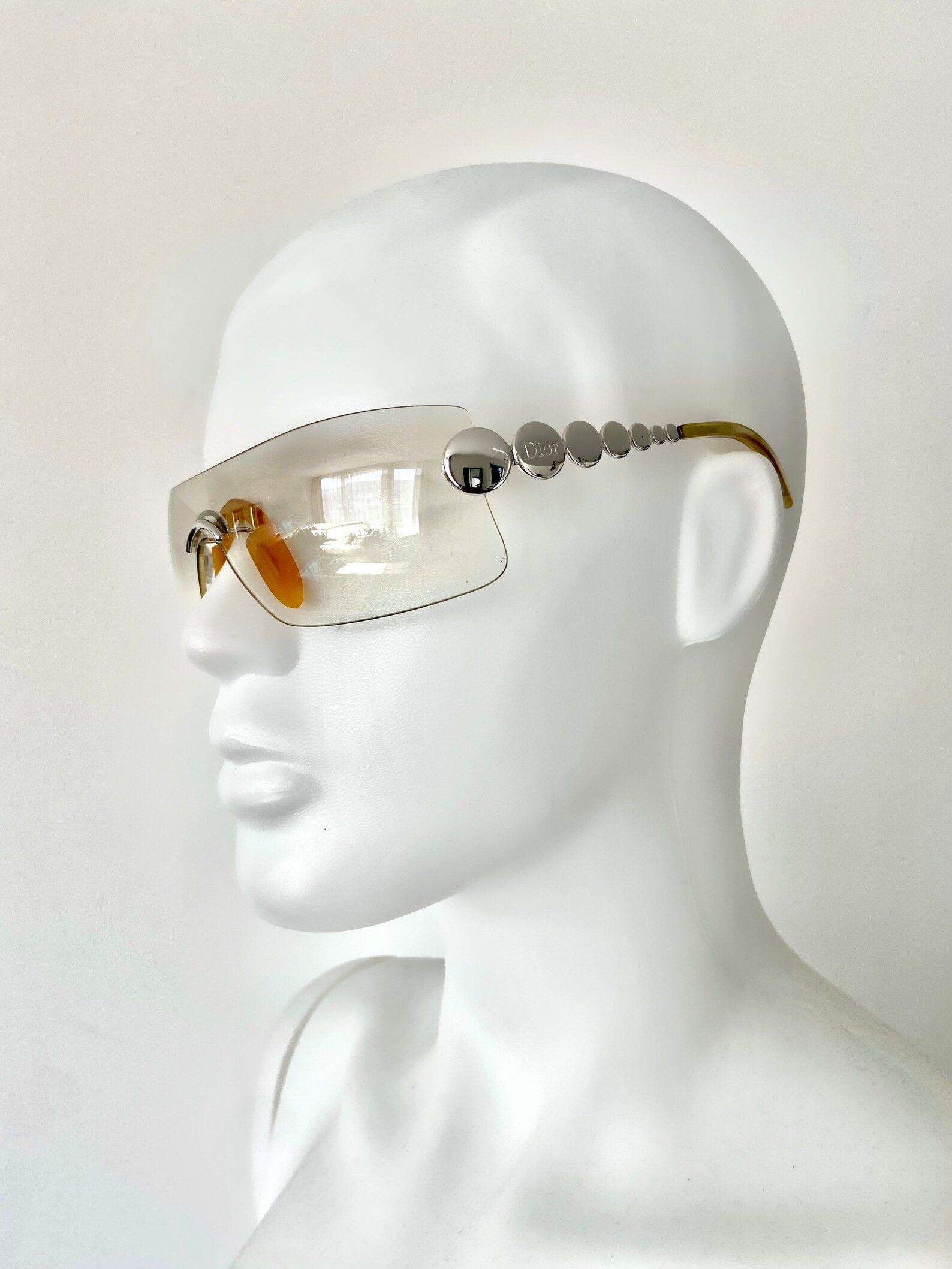 Dior 🔴 DIOR Sunglasses Millenium Silver Yellow Glasses 22G y2k Size ONE SIZE - 1 Thumbnail