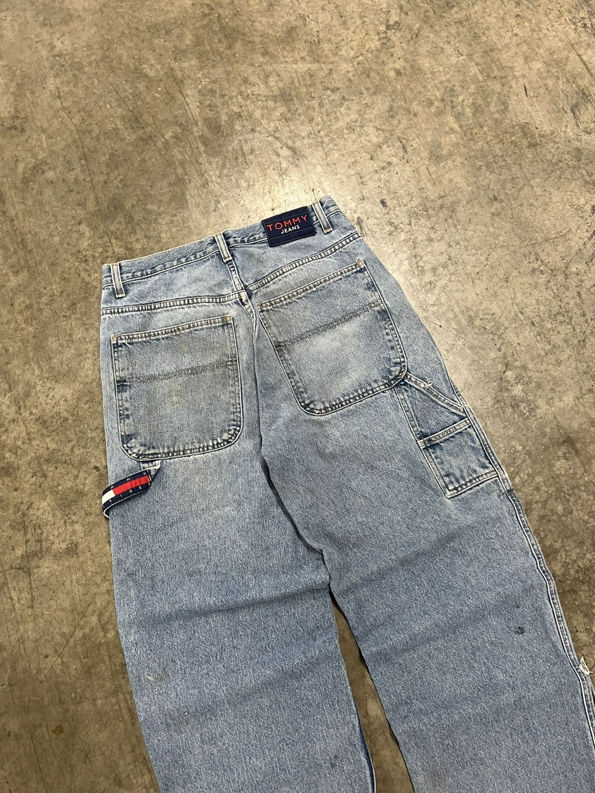 Tommy Hilfiger × Vintage Tommy Hilfiger y2k baggy fit denim carpenter thrashed skater Size US 32 / EU 48 - 2 Thumbnail