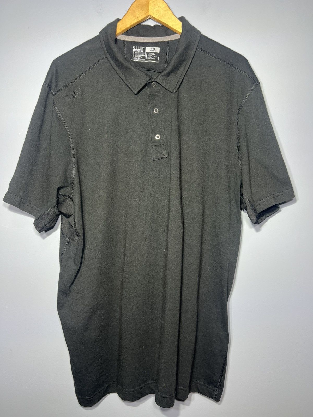 5.11 5.11 Tactical Polo Shirt Men’s Sz 2XL Black Moisture Wicking Size US XXL / EU 58 / 5 - 2 Thumbnail