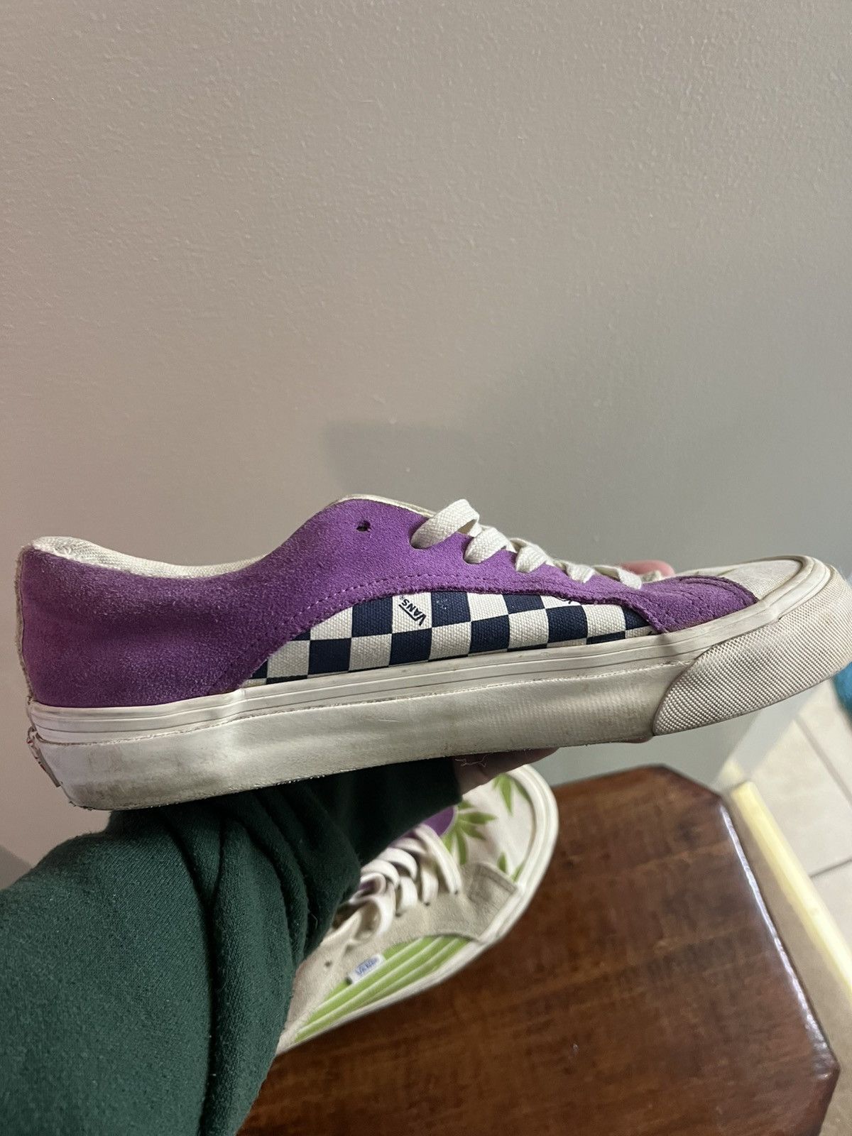 Vans Vans Vault purple and beige shoes with leaf design Size US 8.5 / EU 41-42 - 8 Thumbnail