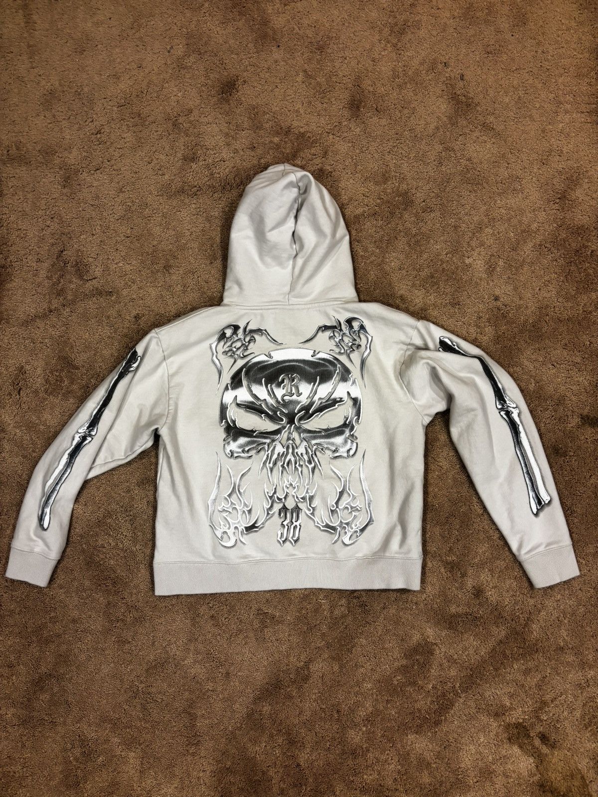 Other white skull zip up hoodie Size US S / EU 44-46 / 1 - 2 Thumbnail