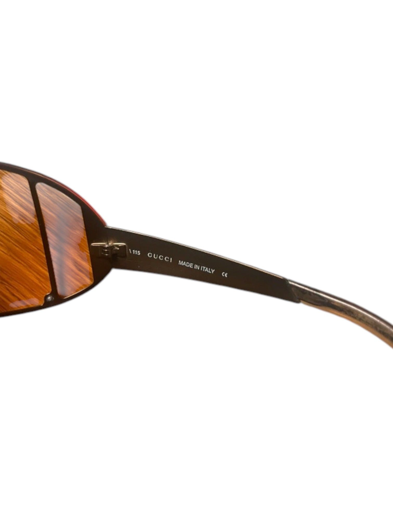 Gucci Gucci GG 1652/S Amber Shield Sunglasses Size ONE SIZE - 6 Thumbnail